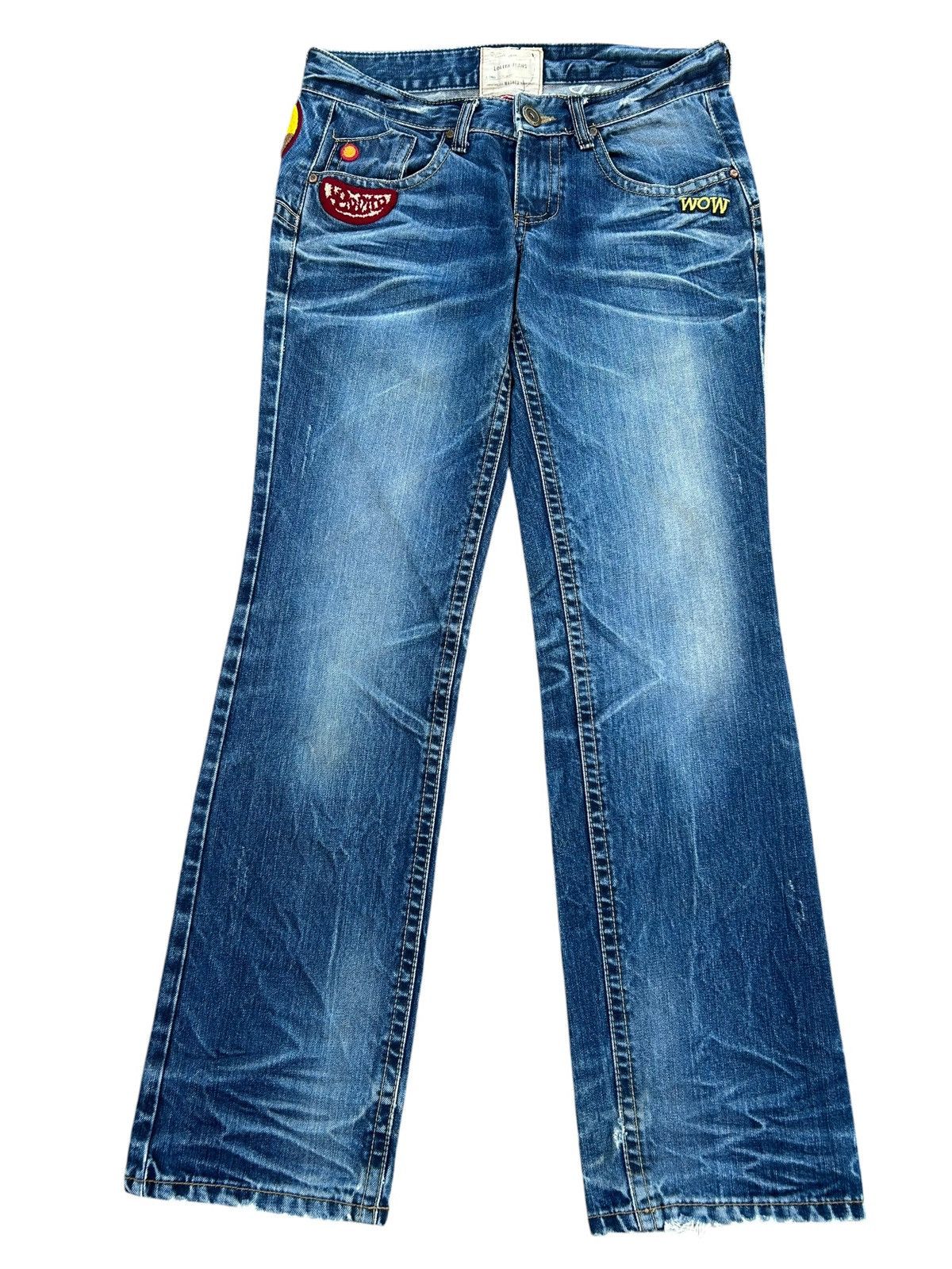 Kapital Yoshitomo Nara Lolita Vintage Distressed Denim Jeans Size US 32 / EU 48 - 4 Thumbnail