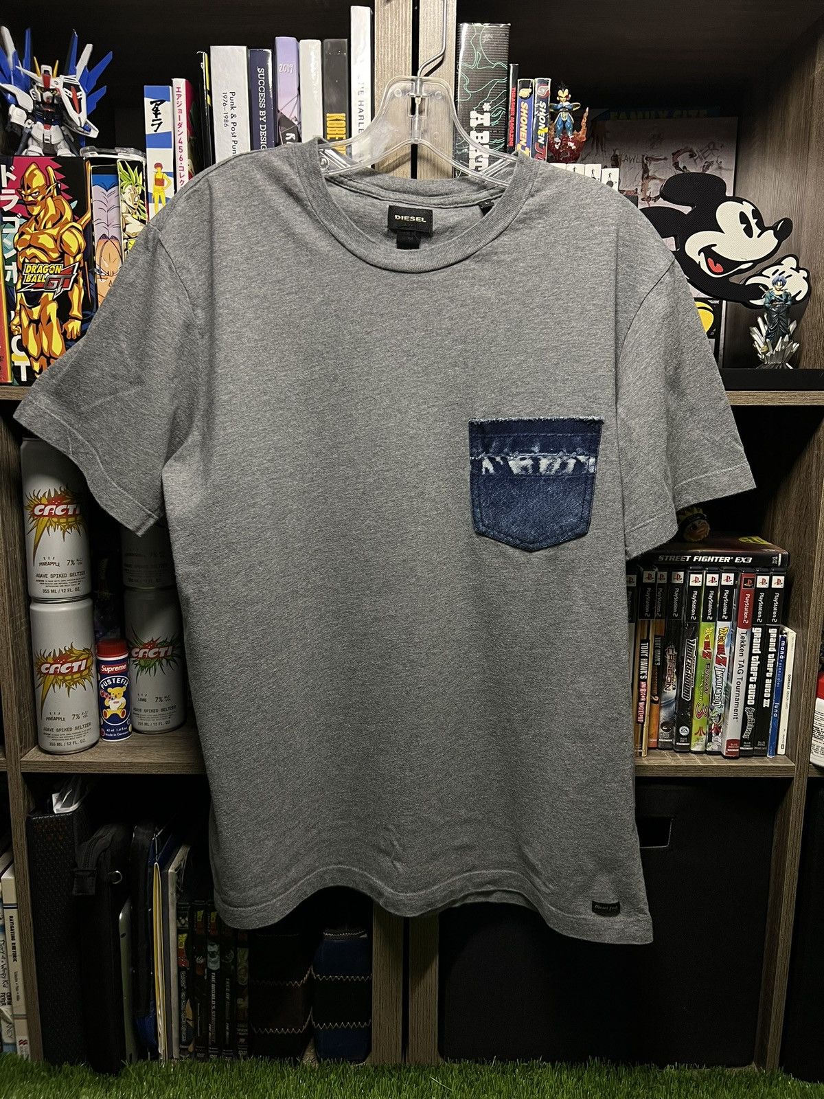 Diesel × Vintage Diesel Denim Pocket T Shirt Y2k Size US L / EU 52-54 / 3 - 1 Thumbnail