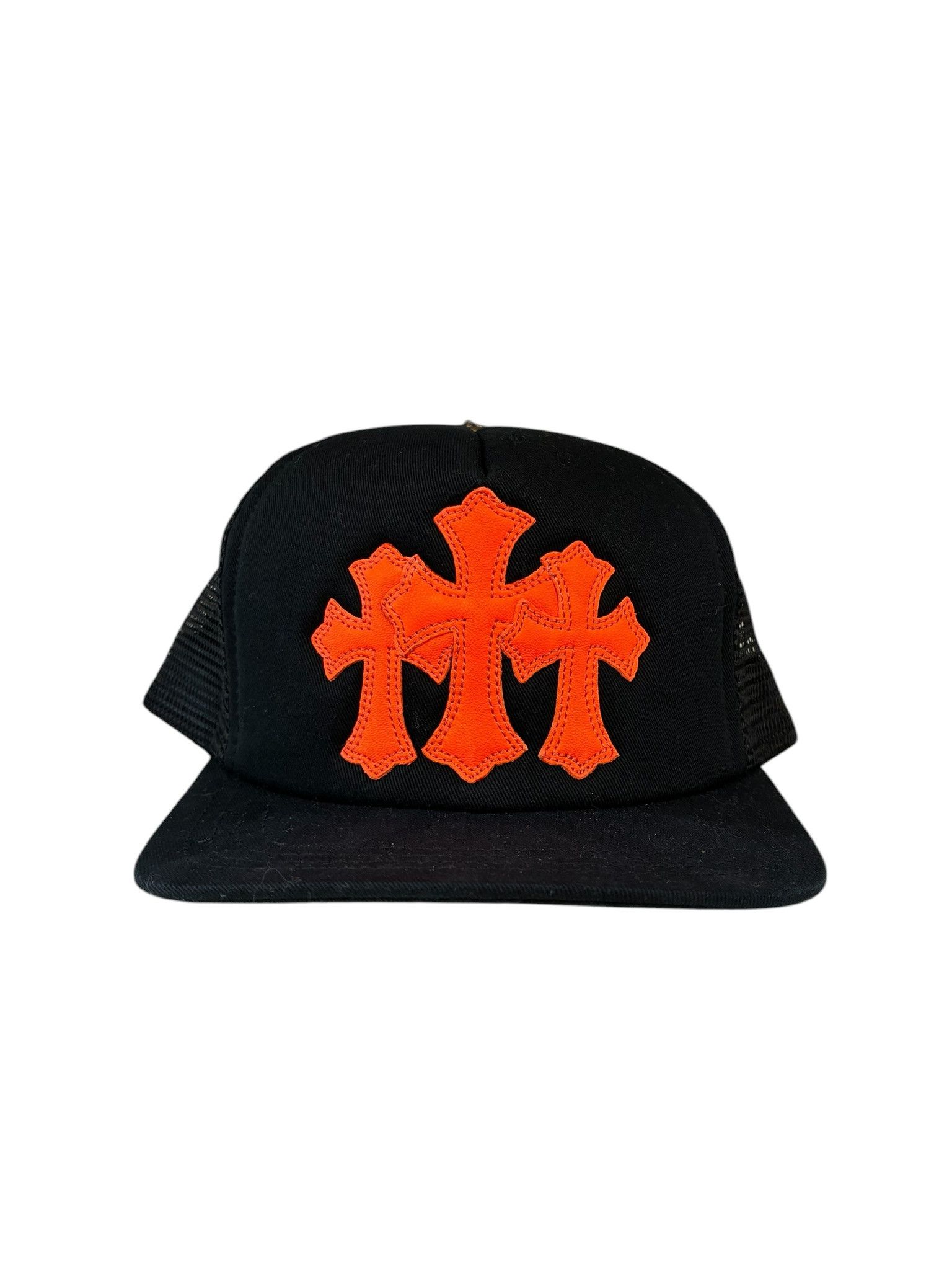 Chrome Hearts Chrome Hearts Cemetery Orange Cross Patch Trucker Hat Size ONE SIZE - 1 Thumbnail