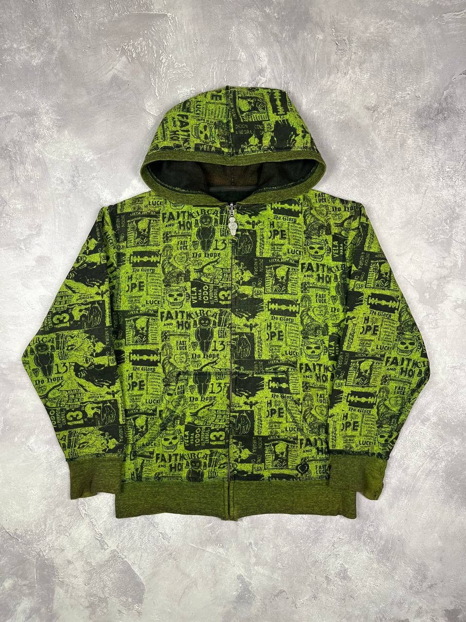 C1RCA Circa Green Fleece Graphic Full Zip Hoodie Men's Size S Size US S / EU 44-46 / 1 - 2 Thumbnail