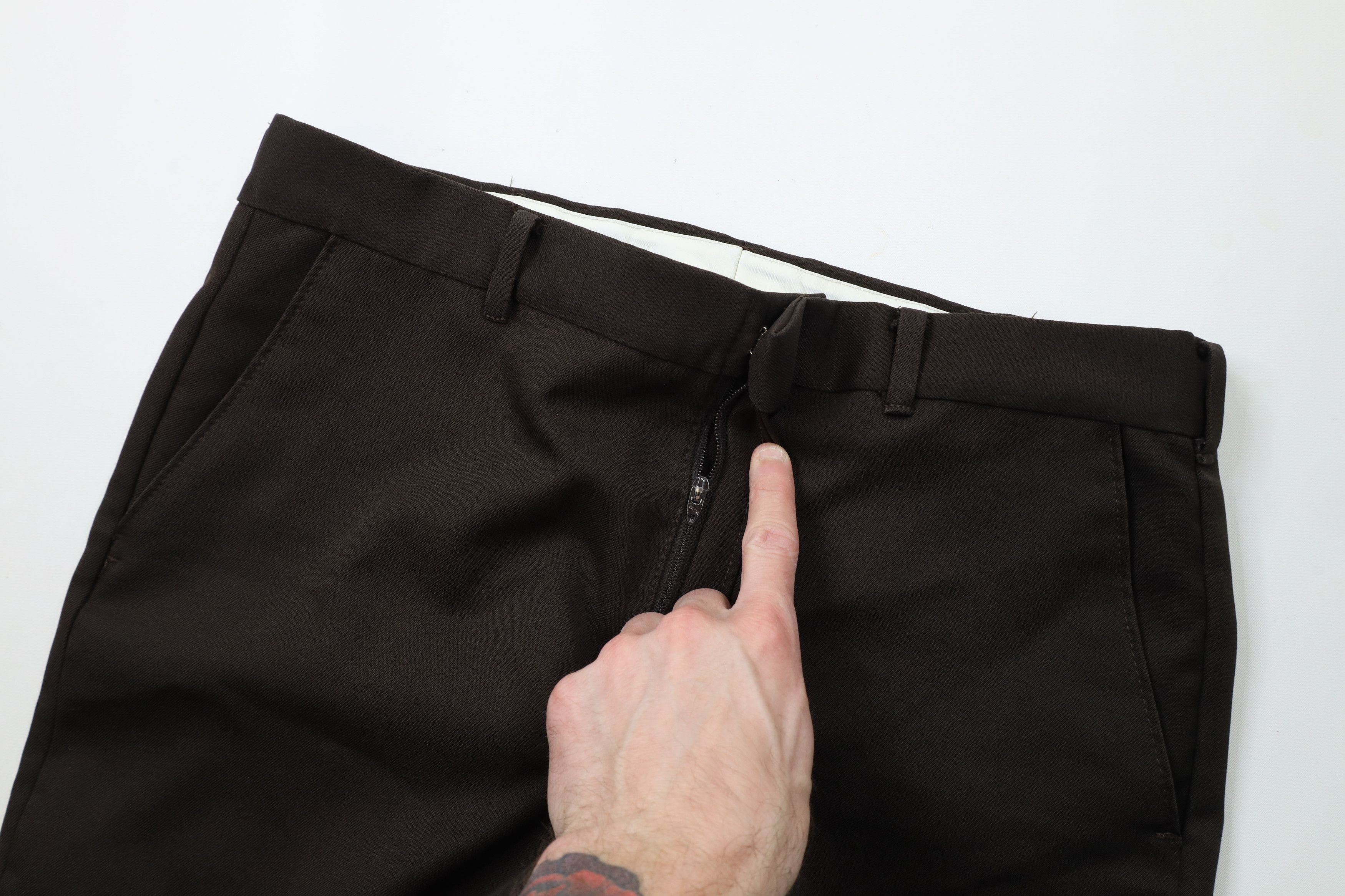Vintage Vintage 70s Streetwear Flared Wide Leg Chino Pants Brown USA Size US 34 / EU 50 - 7 Thumbnail