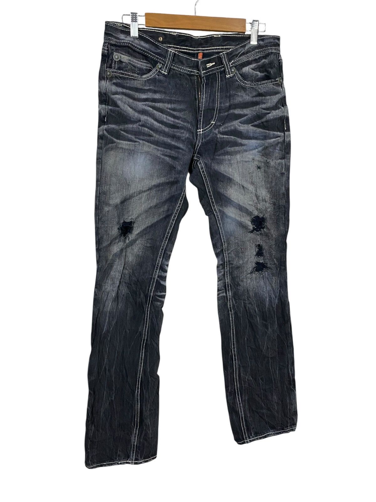 If Six Was Nine Army of no! Collection 2008/09 punk denim distressed Size US 32 / EU 48 - 7 Thumbnail