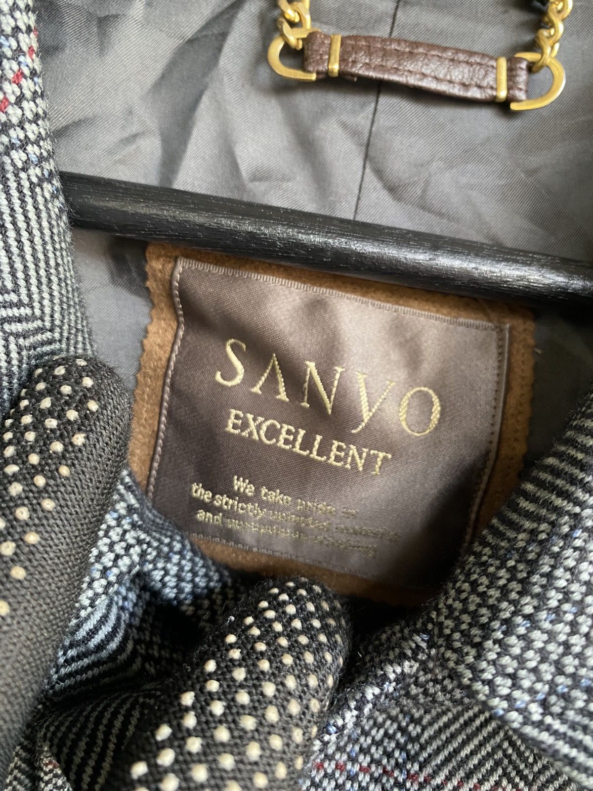 Sanyo Vintage Sanyo Excellent Wool Herringbone Coat – Classic Size US M / EU 48-50 / 2 - 7 Thumbnail