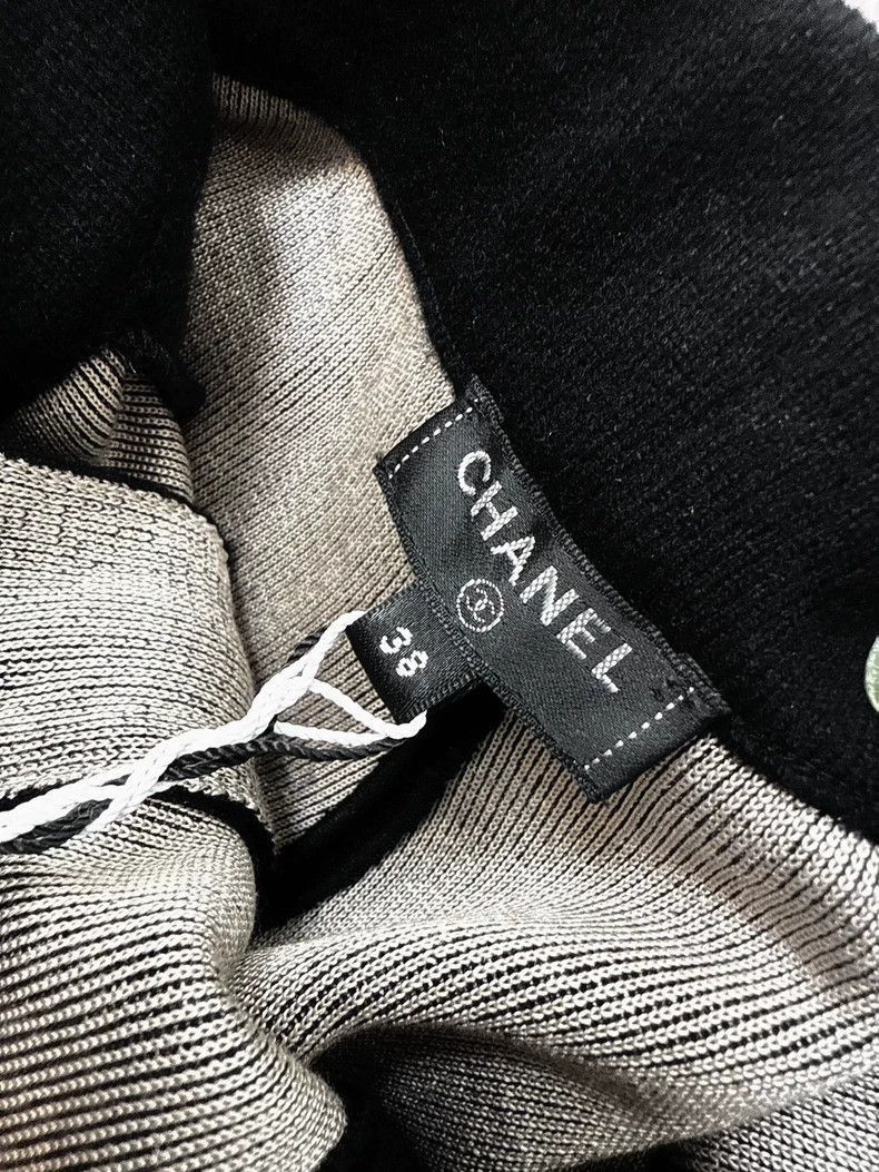 Chanel Chanel 20c Black Knit Mid-Rise Shorts Size 37" - 6 Thumbnail