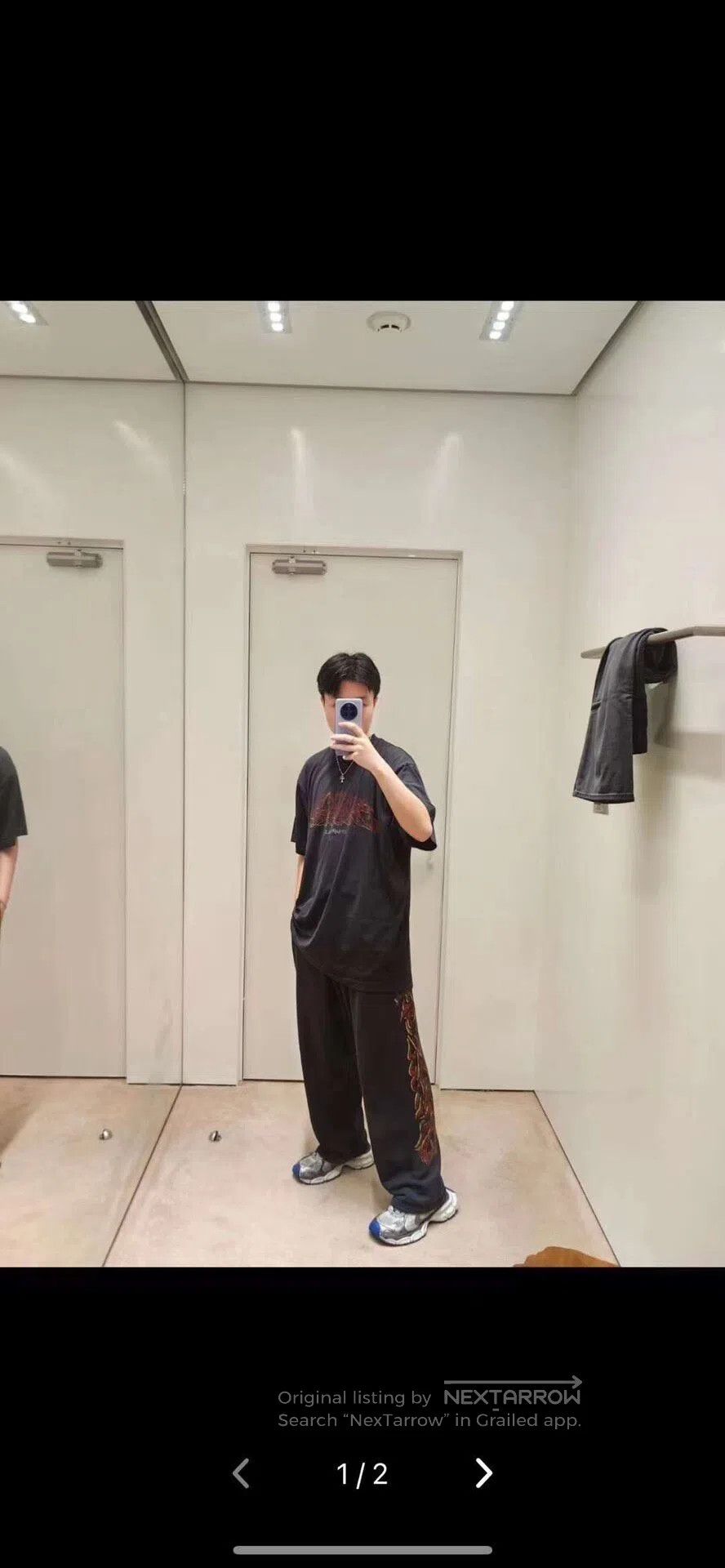 Balenciaga Balenciaga Flame print distressed casual pants| Size 27" / US 4 / IT 40 - 6 Thumbnail