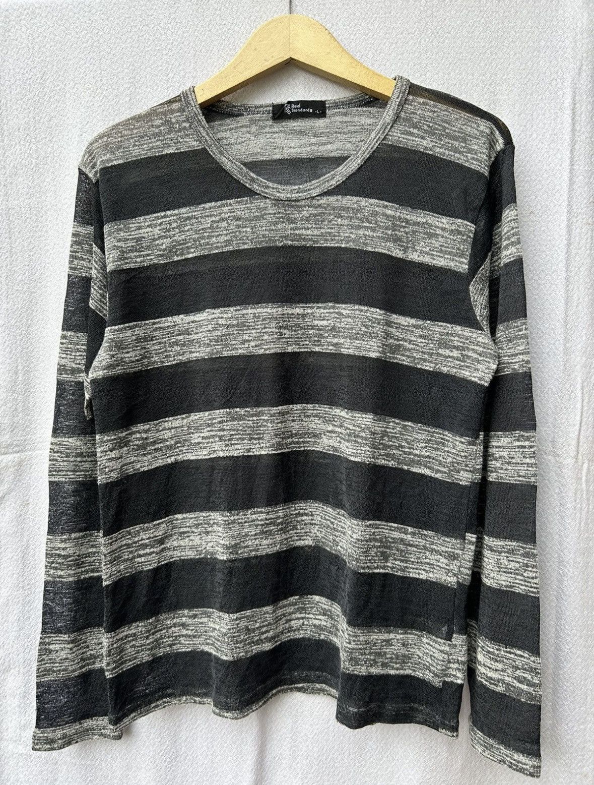 Japanese Brand Real standard japanese striped mesh knit styled Size US M / EU 48-50 / 2 - 1 Thumbnail