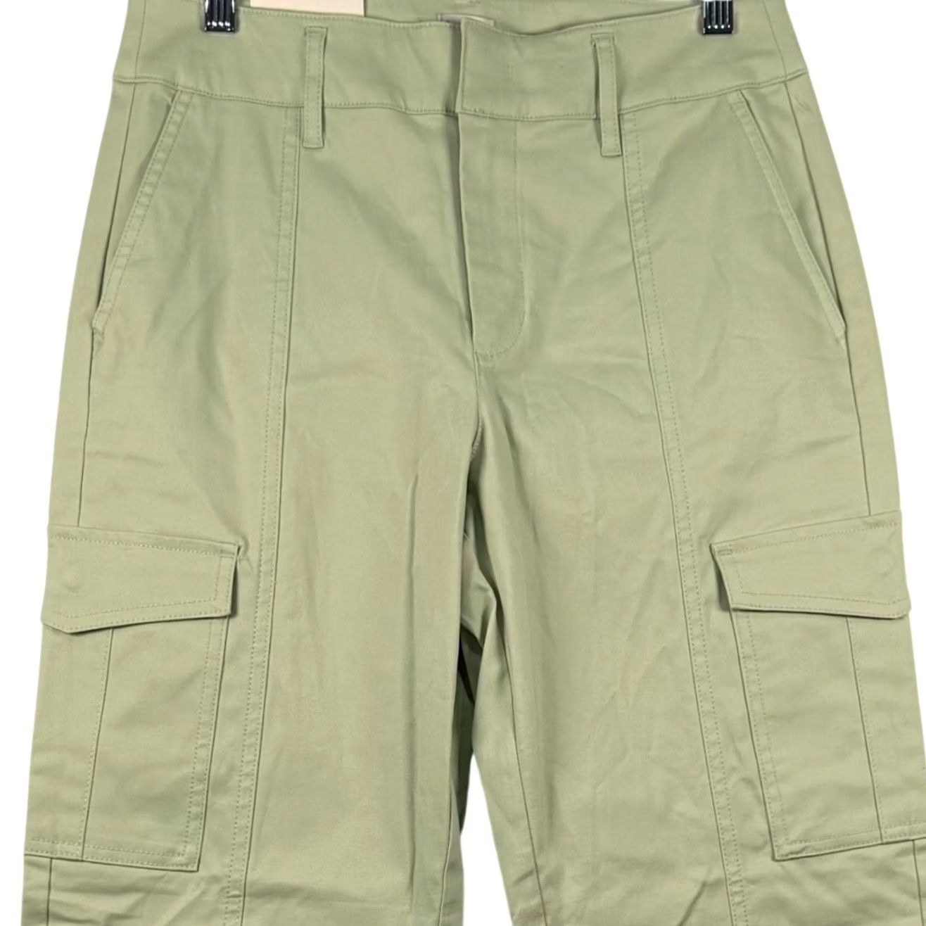 Vintage A New Day Pants Women 6 Sage Green Cargo High Rise Tapered Slim Utility Gorpcore Size 28" / US 6 / IT 42 - 2 Thumbnail