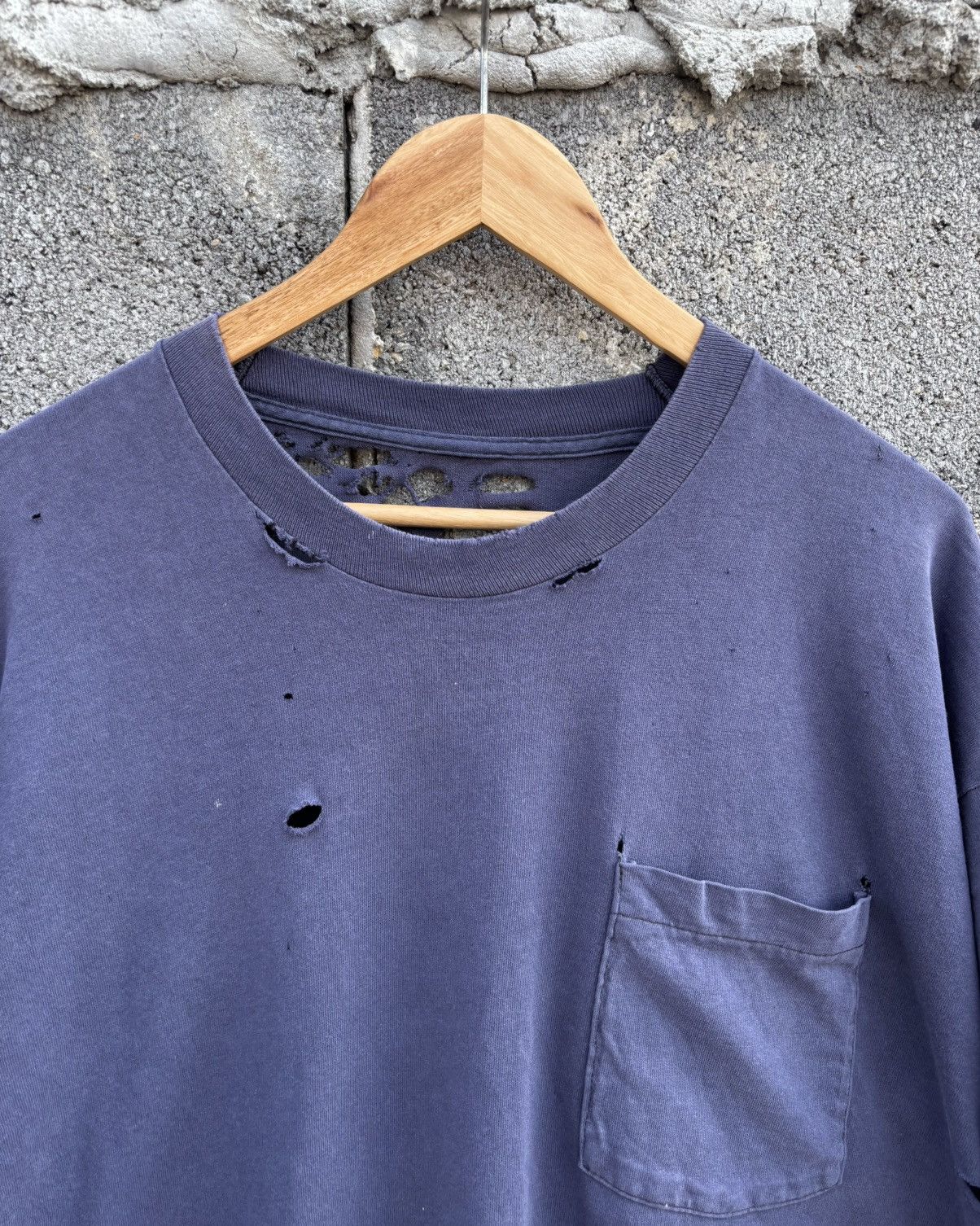 Vintage Thrashed Distressed Faded 90s T Shirt Navy ERD Grunge Size US XL / EU 56 / 4 - 5 Thumbnail