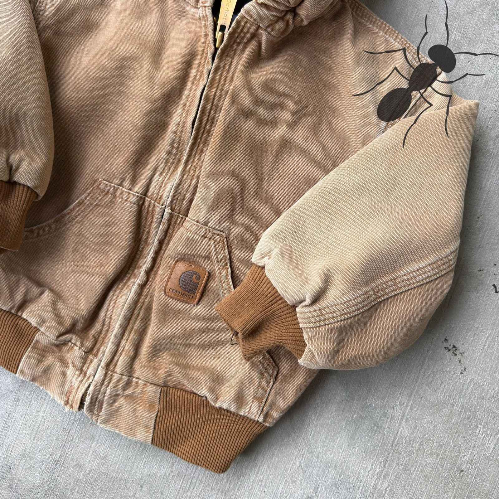 Carhartt × Vintage Carhartt YOUTH YJ130 brown hooded work wear jacket Size US XXS / EU 40 - 4 Thumbnail