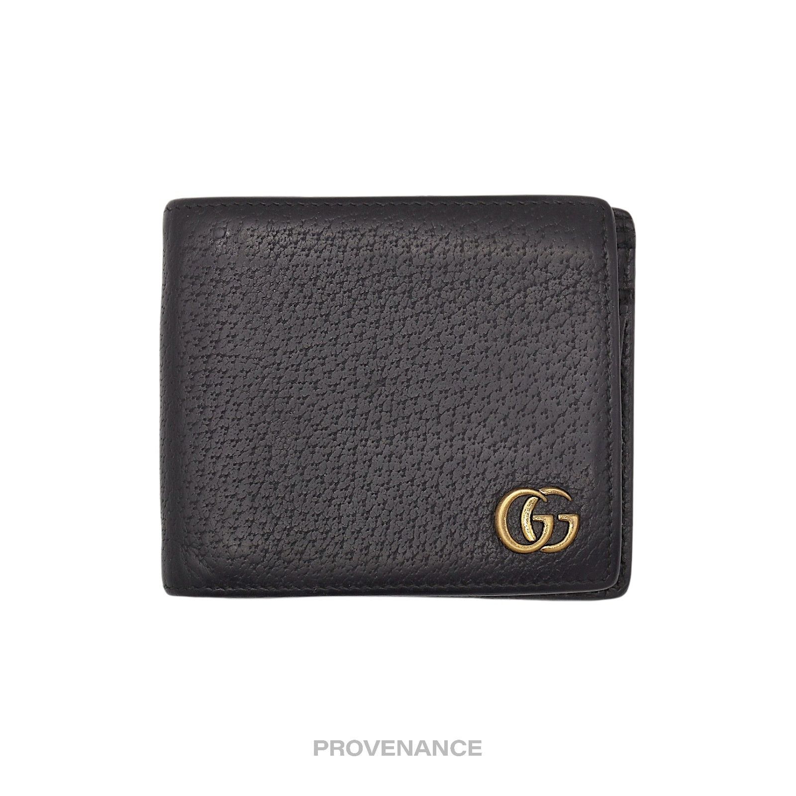 Gucci 🔴 Gucci GG Marmont Bifold Wallet - Black Leather Size ONE SIZE - 1 Thumbnail