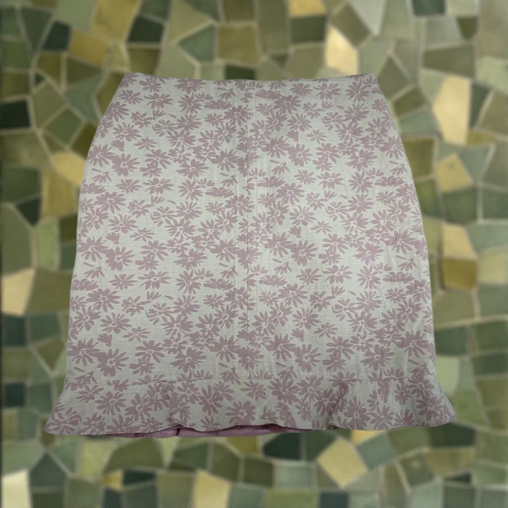 Vintage Womens Dalia Pink Floral Mini Skirt Size 8 Size 30" / US 8 / IT 44 - 1 Thumbnail