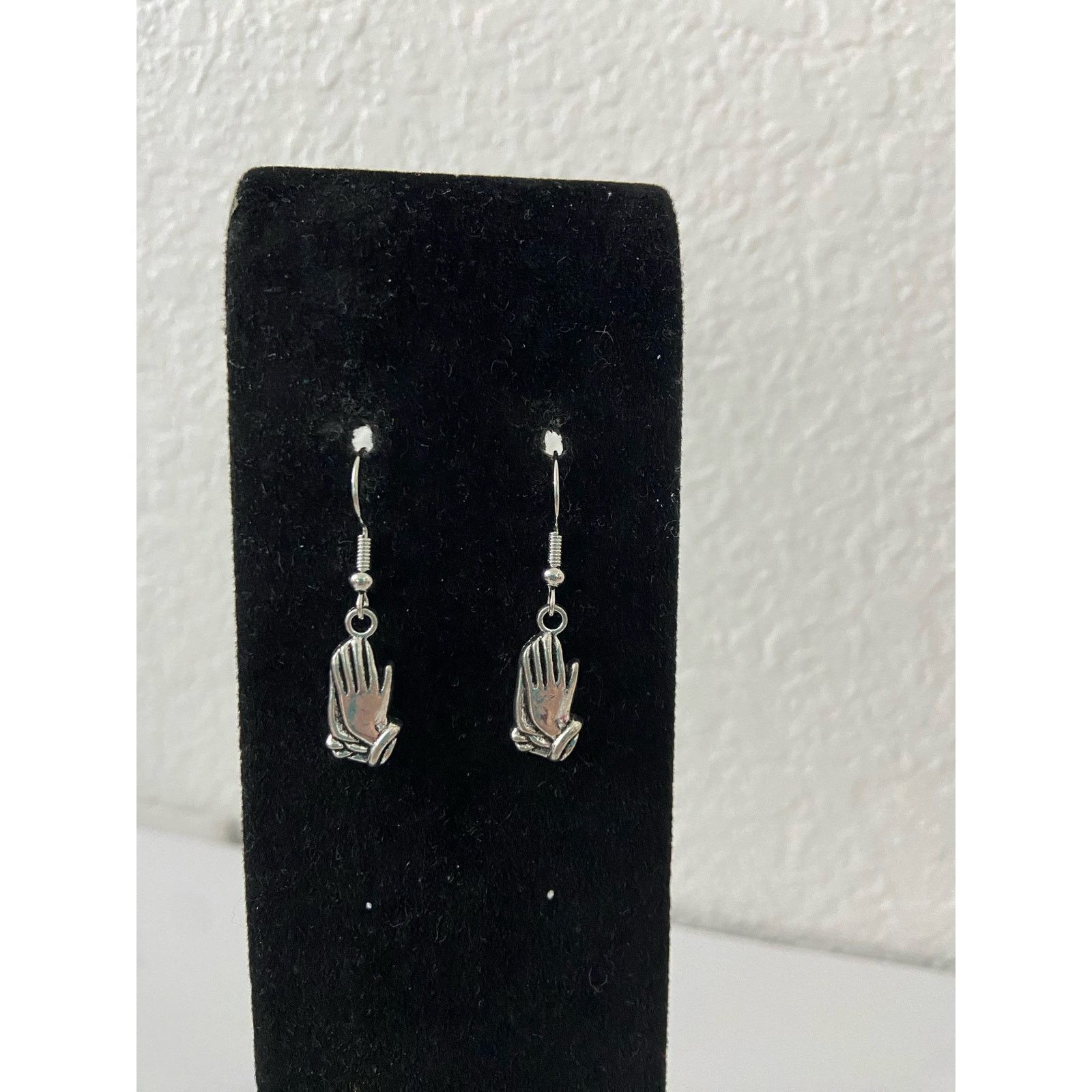 Other Handmade, praying, hands, earrings, silver tone Size ONE SIZE - 1 Thumbnail