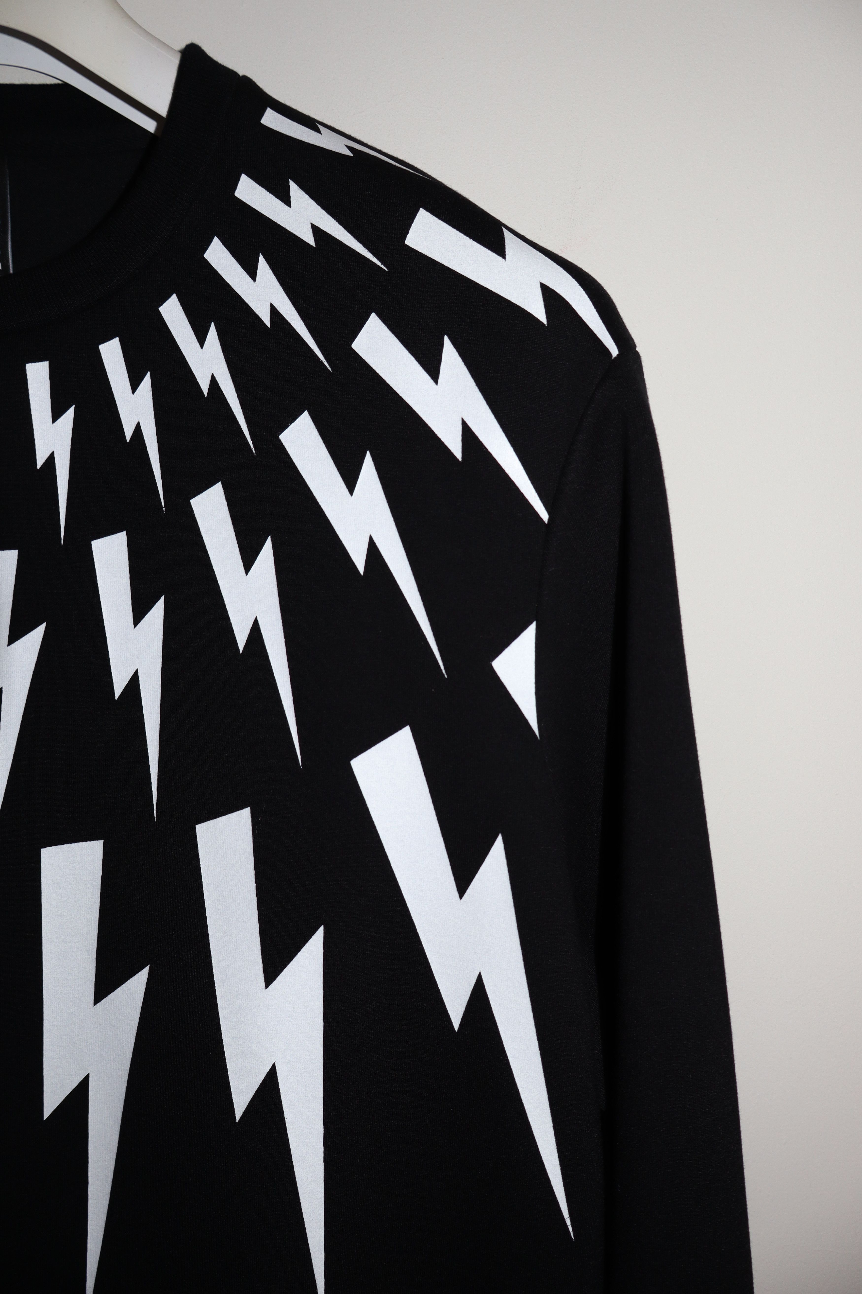 Neil Barrett LIGHTNING BOLT NEOPRENE SWEATSHIRT Grailed