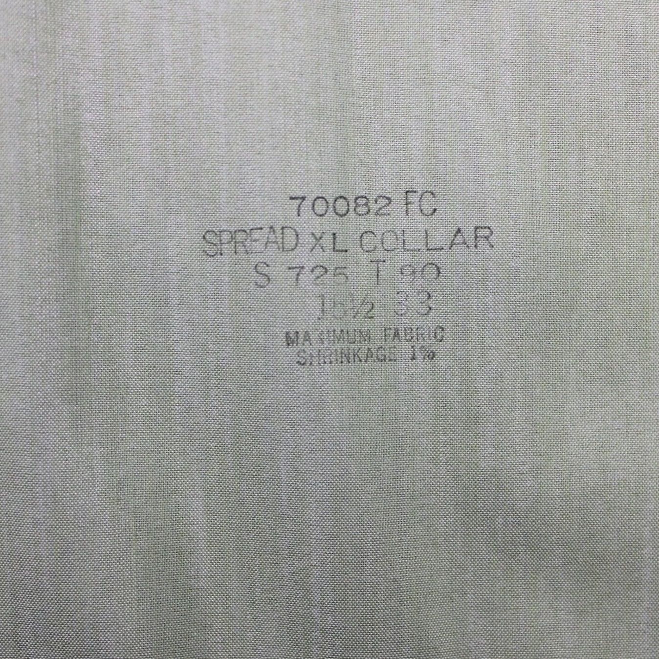 Sears Vintage Sears Mens 15 1/2 Green Dress Shirt L/S 33 1980s Perma-Prest Cotton Blend Size 40R - 7 Thumbnail
