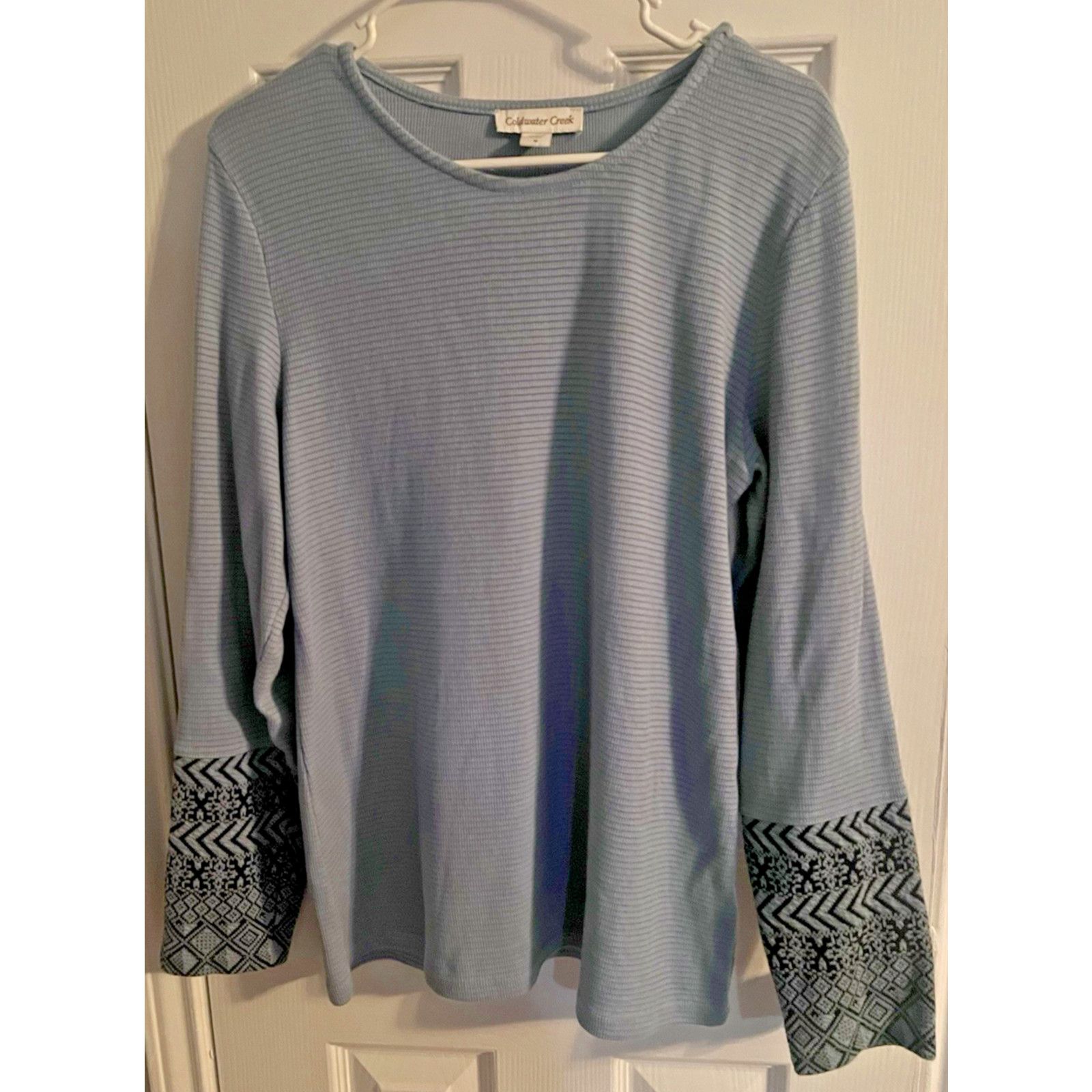 Coldwater Creek Coldwater Creek Women's Sweater Medium Ribbed Stretch Blouse Size M / US 6-8 / IT 42-44 - 2 Thumbnail