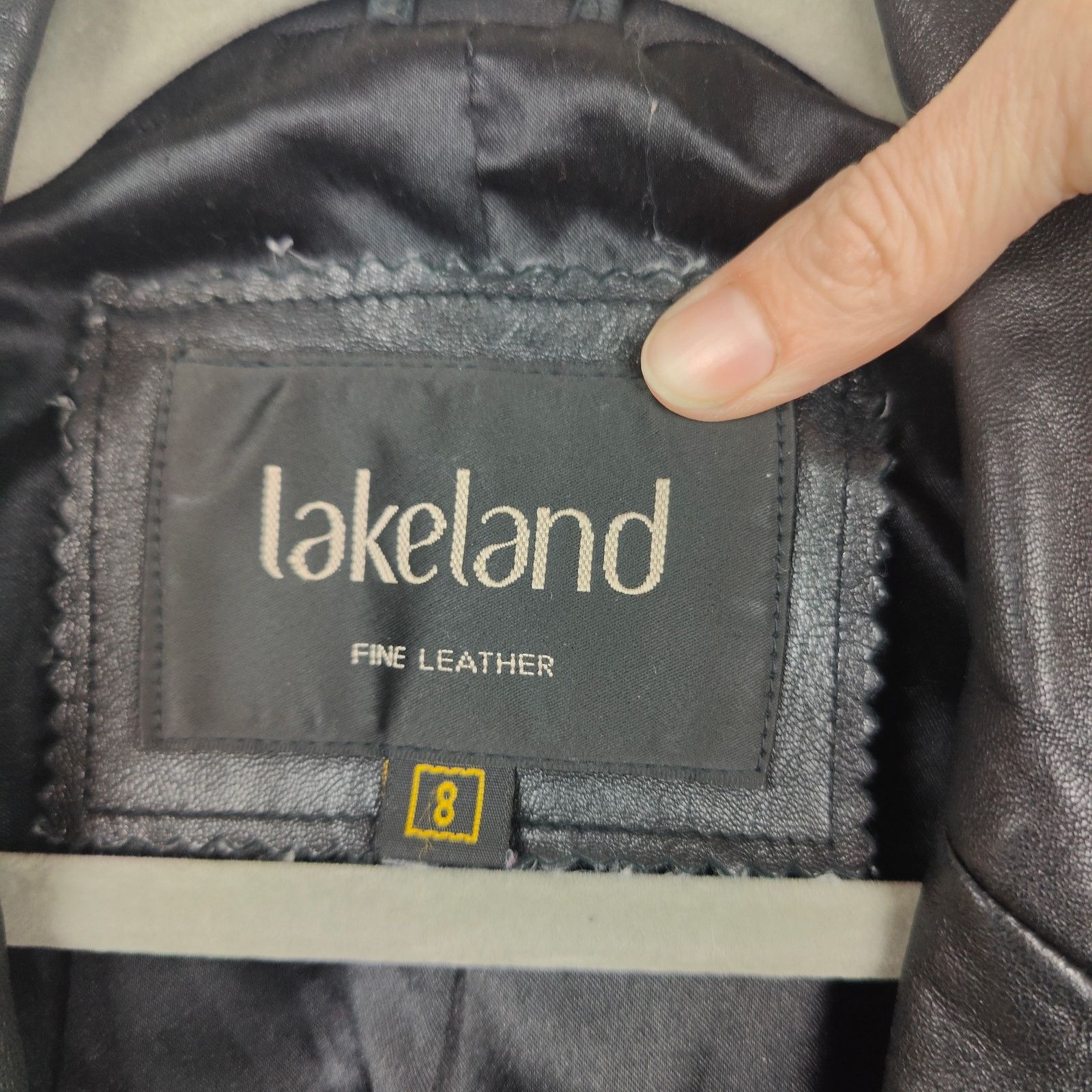 Other Vintage Lakeland Leather Jacket Womens 8 Black Button Up Size M / US 6-8 / IT 42-44 - 7 Thumbnail