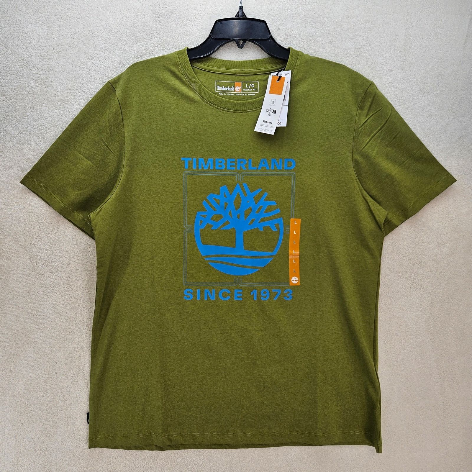 Timberland TIMBERLAND MEN'S LARGE BIG LOGO ORGANICALLY MADE GREEN TEE Size US L / EU 52-54 / 3 - 1 Thumbnail