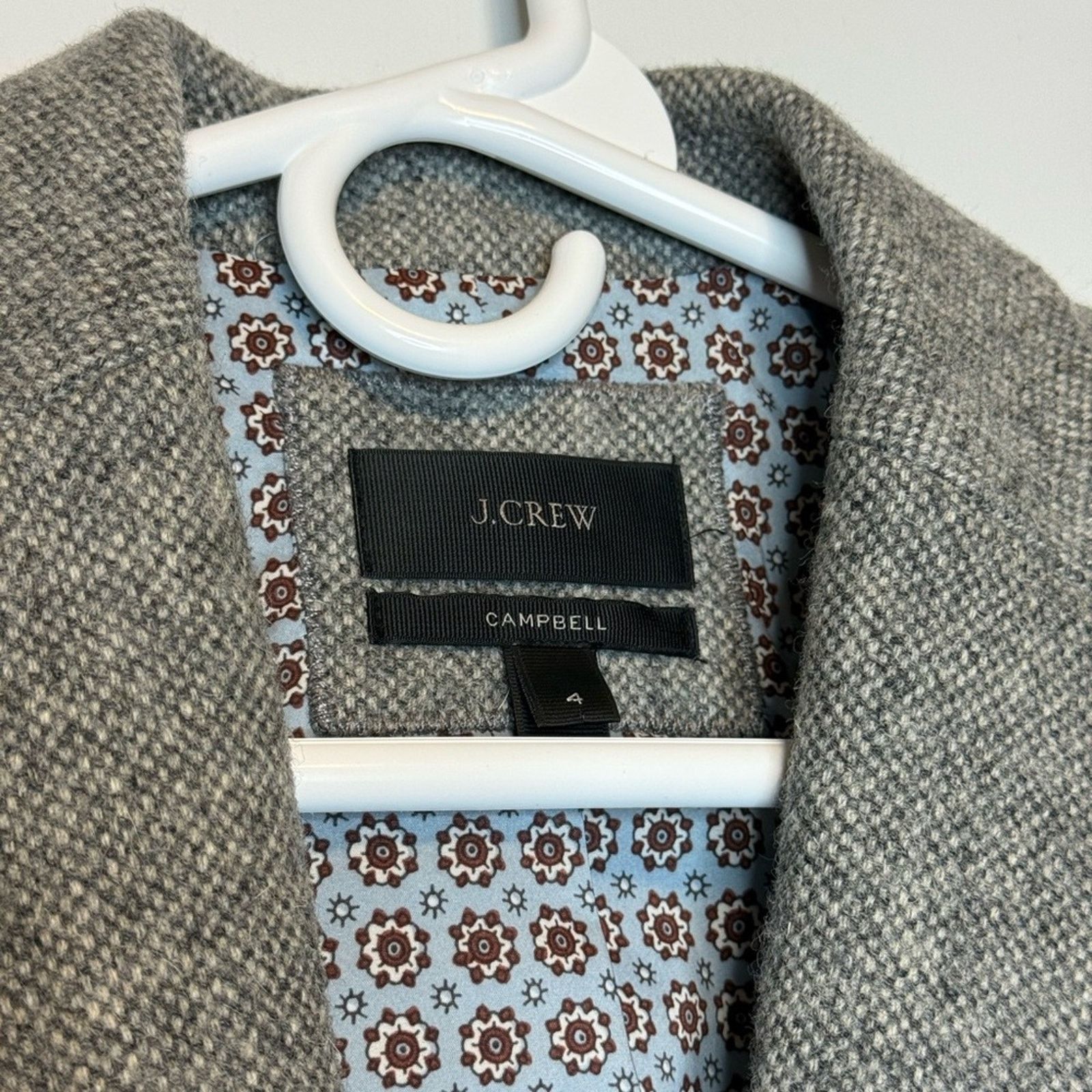 J.Crew RARE J.Crew Campbell Donegal Blazer Wool Grey Size S / US 4 / IT 40 - 8 Thumbnail
