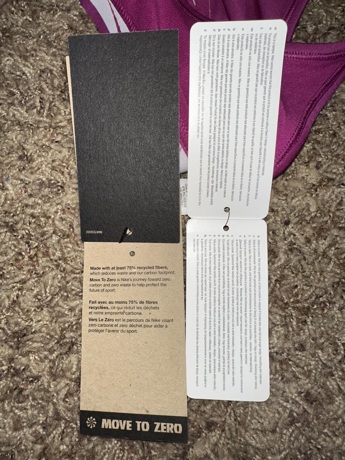 Nike Nike One Big Kids' (Girls') Swoosh Sports Bra Sample Size ONE SIZE - 10 Thumbnail