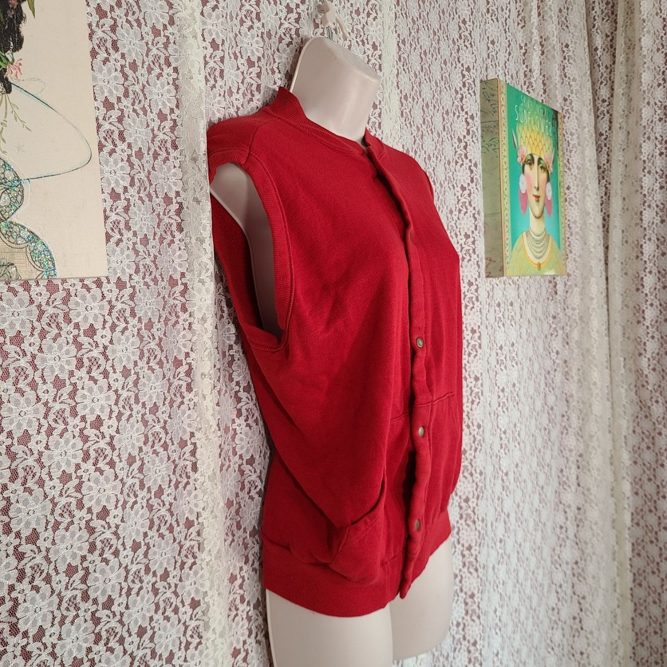 Vintage Vintage 90s Jersey sweater vest size medium Size M / US 6-8 / IT 42-44 - 5 Thumbnail