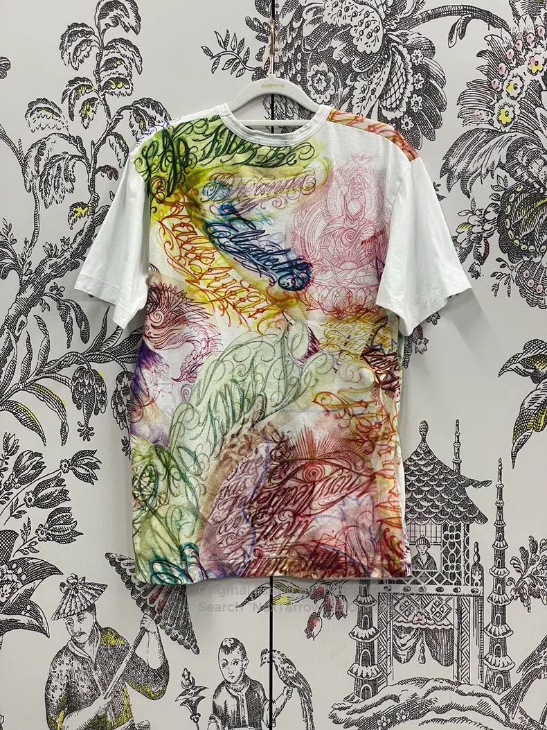 Comme des Garcons Comme Des Garcons Men's Colorful Pattern Printed White Sho Size US S / EU 44-46 / 1 - 2 Thumbnail