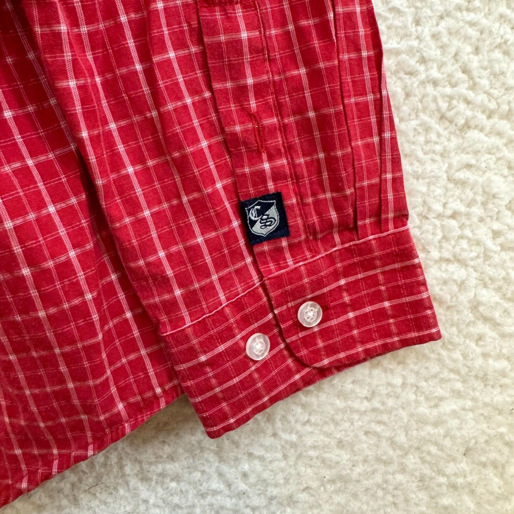 Vintage Crable Ohio State Button-Up Shirt Red Plaid Long Sleeve College University Mens L Size US L / EU 52-54 / 3 - 5 Thumbnail