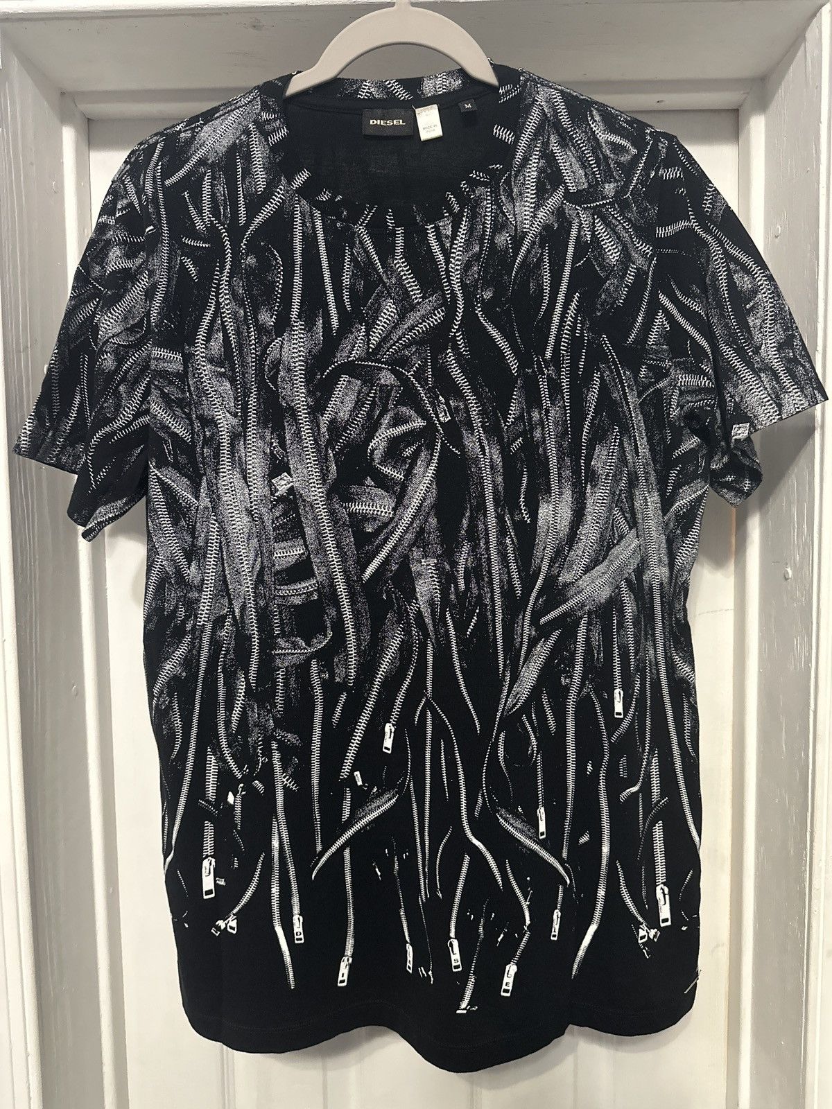 Diesel Diesel Neza Zipper Print T-Shirt Black Size US M / EU 48-50 / 2 - 2 Thumbnail