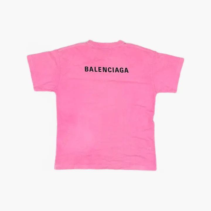 Balenciaga Balenciaga Pink Logo Print T-Shirt for Women 0079-2507 Size XL / US 12-14 / IT 48-50 - 1 Thumbnail