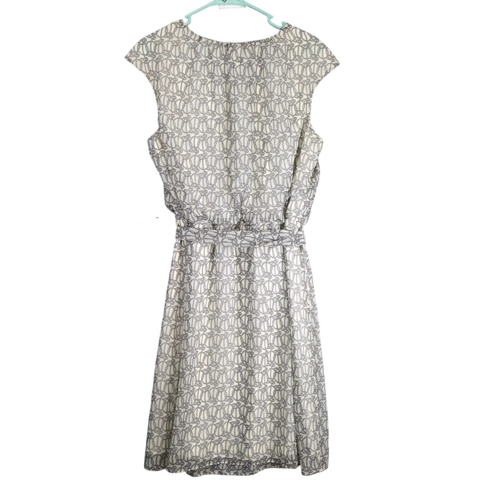 Other NWT Robbie Bee Blouson Dress Sz 14 Midi Rope Print Tie Belt Size XL / US 12-14 / IT 48-50 - 2 Thumbnail