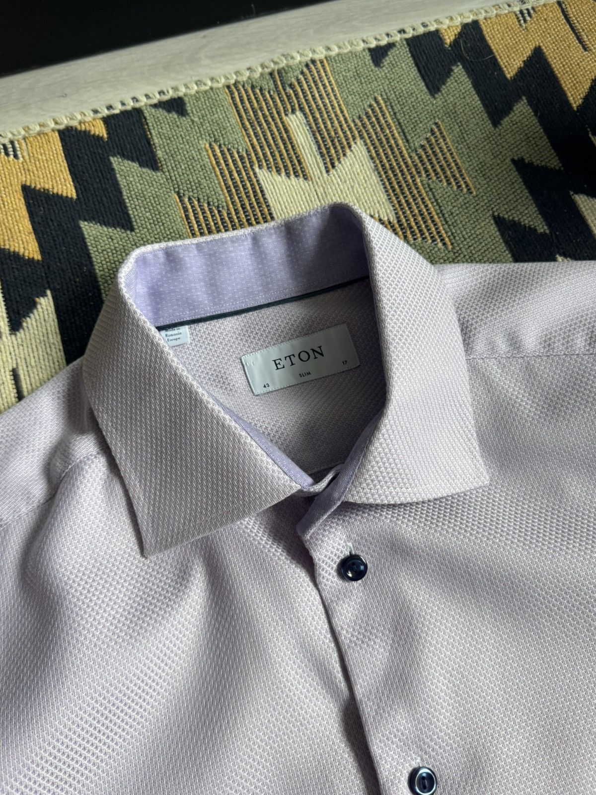 Eton Eton Pink Slim Button Up Shirt Size US L / EU 52-54 / 3 - 7 Thumbnail