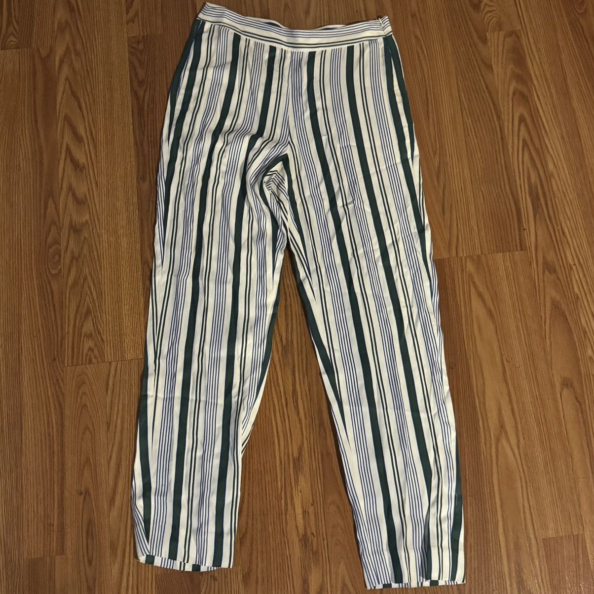 Tory Burch Tory Burch Striped Green & White Women Pants Size 2 Preppy Size 26" / US 2 / IT 38 - 1 Thumbnail