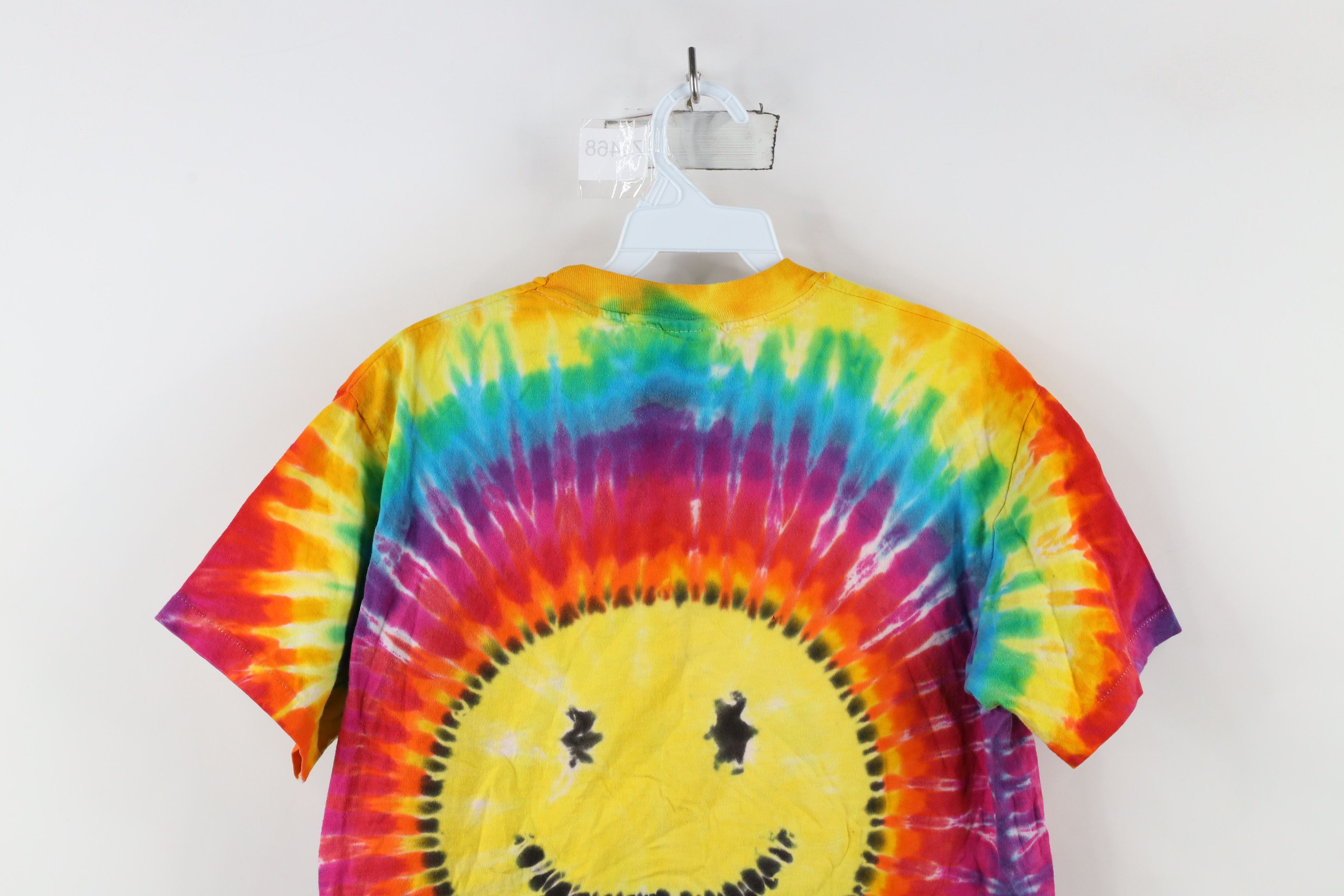 Vintage Vintage 90s Streetwear Rainbow Tie Dye Smiley Face T-Shirt Size M / US 6-8 / IT 42-44 - 13 Thumbnail