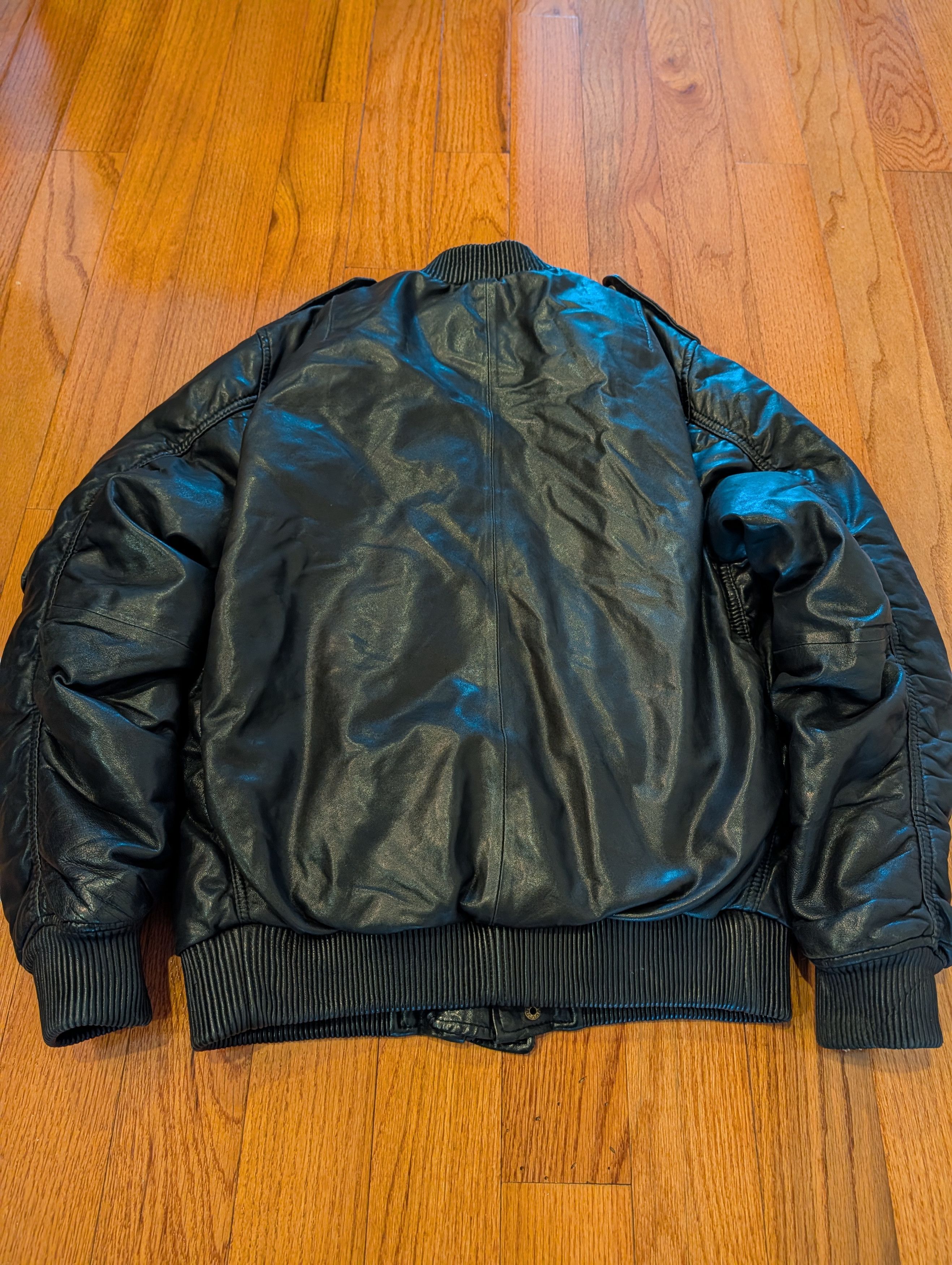 Avirex Vintage 2010 Avirex Fly Armed Force A1702 Leather Jacket Size US XXL / EU 58 / 5 - 11 Thumbnail