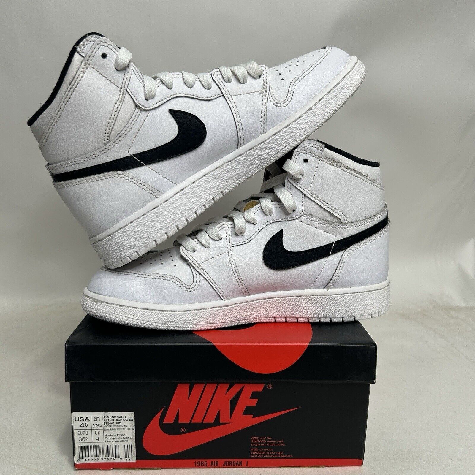 Nike Nike Air Jordan 1 Retro High OG BG “White Yin-Yang” 2024 Size US 6 / IT 36 - 3 Thumbnail