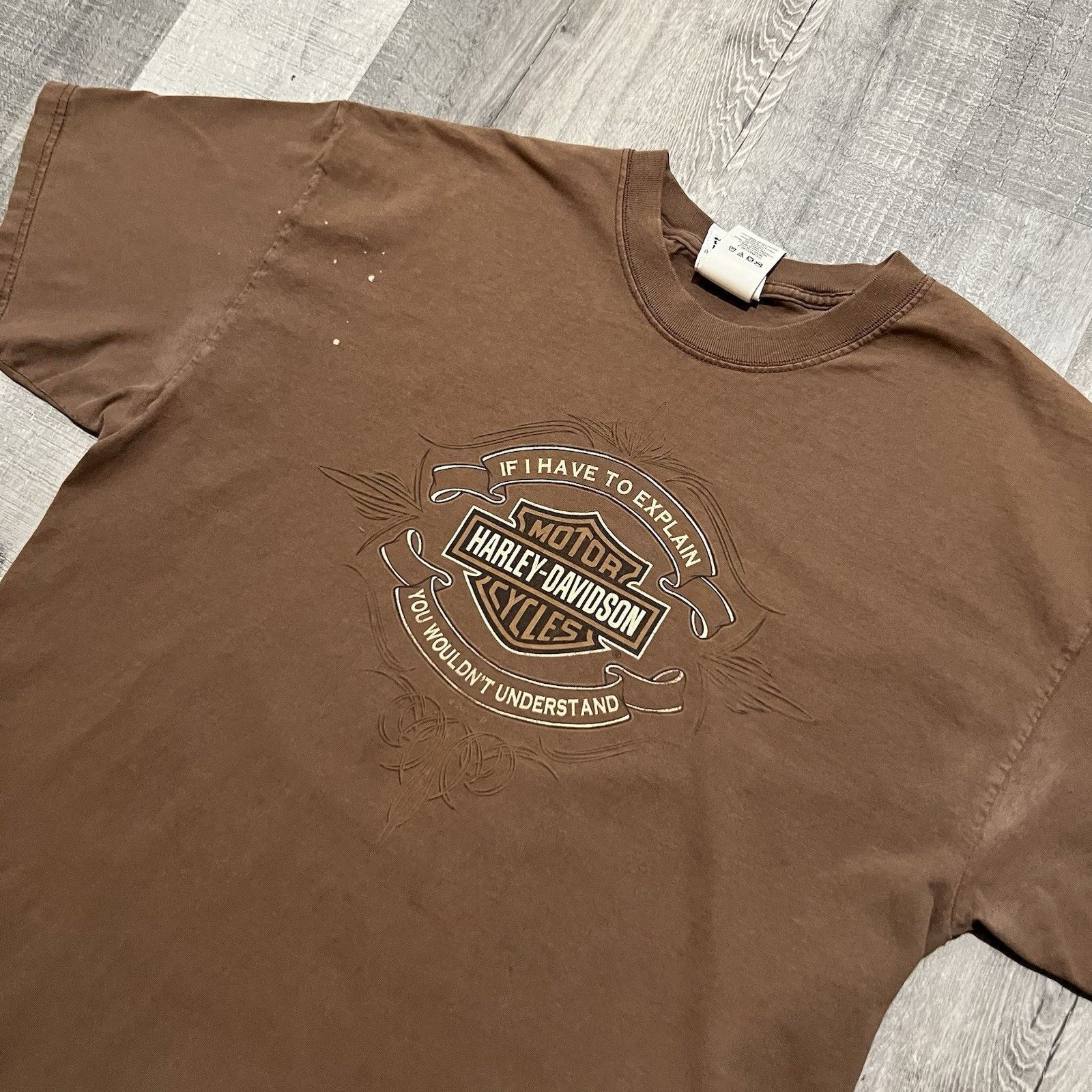 Harley Davidson VTG Harley Davidson Park City Utah Mine Tunnel Biker T Shirt Size US XL / EU 56 / 4 - 3 Thumbnail