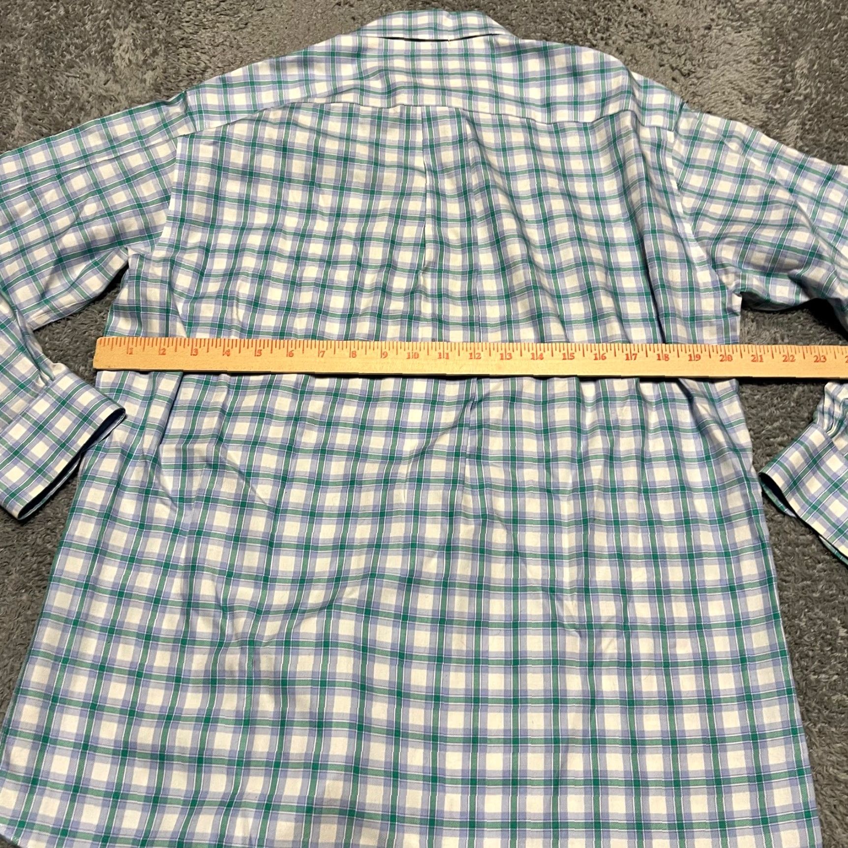 Brooks Brothers Brooks Brothers 346 Shirt Mens Small Green Blue Plaid Long Sleeve Button Shirt Size US S / EU 44-46 / 1 - 4 Thumbnail