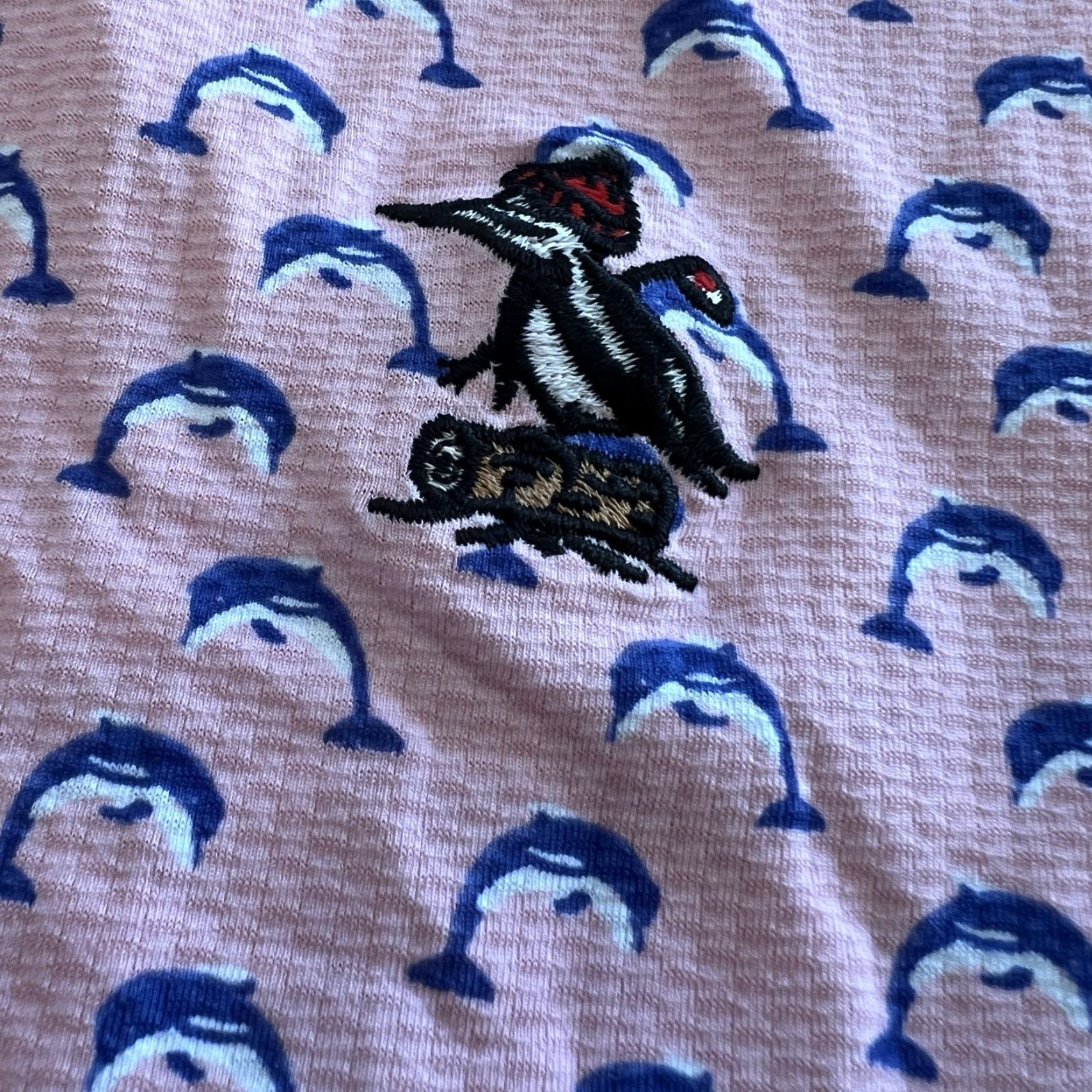 Vintage VINTAGE B. Draddy Flipper Polo Animal Print Pink Mens Small Short Sleeve Golf Tennis Size US S / EU 44-46 / 1 - 4 Thumbnail