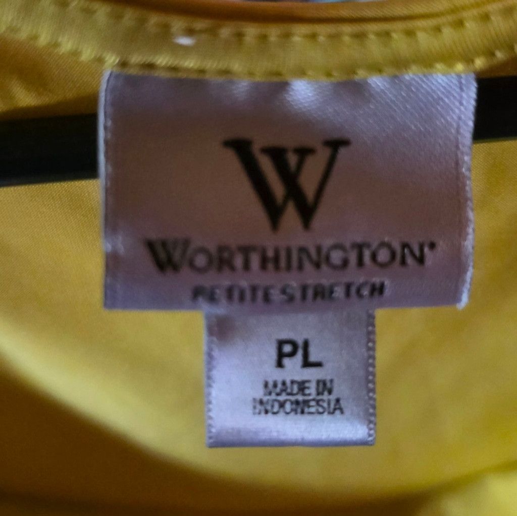 Worthington Y2k Original Vintage Worthington Sunny Yellow Blouse Size L / US 10 / IT 46 - 2 Thumbnail