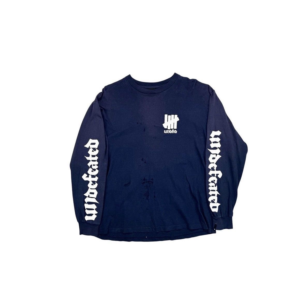 Vintage VINTAGE THRASHED FADED UNDEFEATED LONG-SLEEVE T-SHIRT Size US XL / EU 56 / 4 - 1 Thumbnail