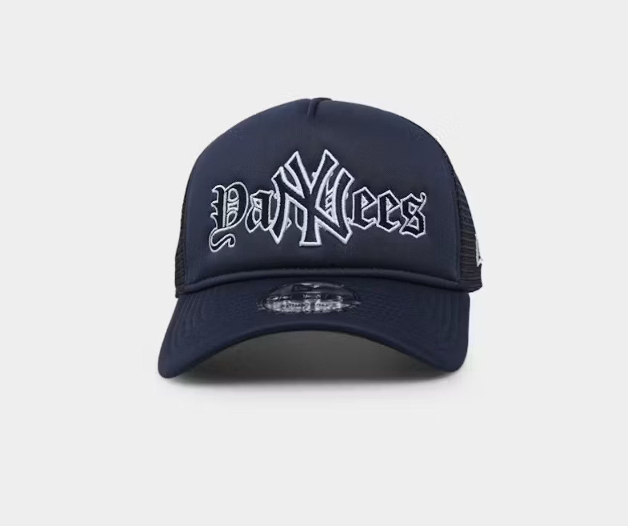 New Era Culture Kings Yankees 'Gothic Script' Foam Front Trucker Hat Size ONE SIZE - 1 Thumbnail