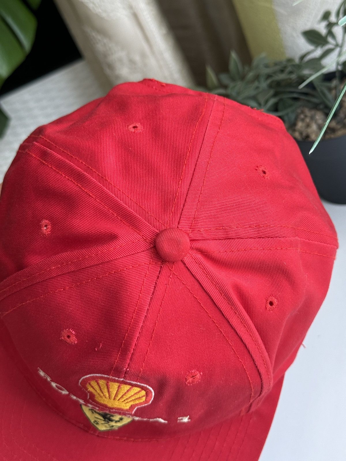 Ferrari Vintage 90s Ferrari Shell Formula 1 Cap Red Size ONE SIZE - 10 Thumbnail