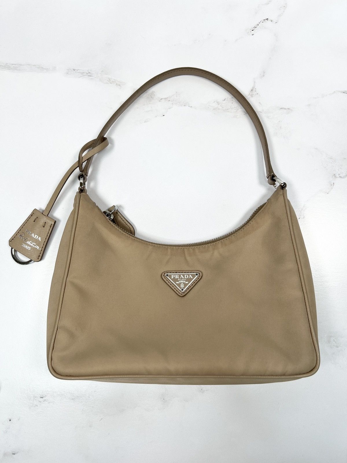 Prada Prada Re-edition 2005 Re-nylon Mini Nude Shoulder Bag Purse Size ONE SIZE - 2 Thumbnail