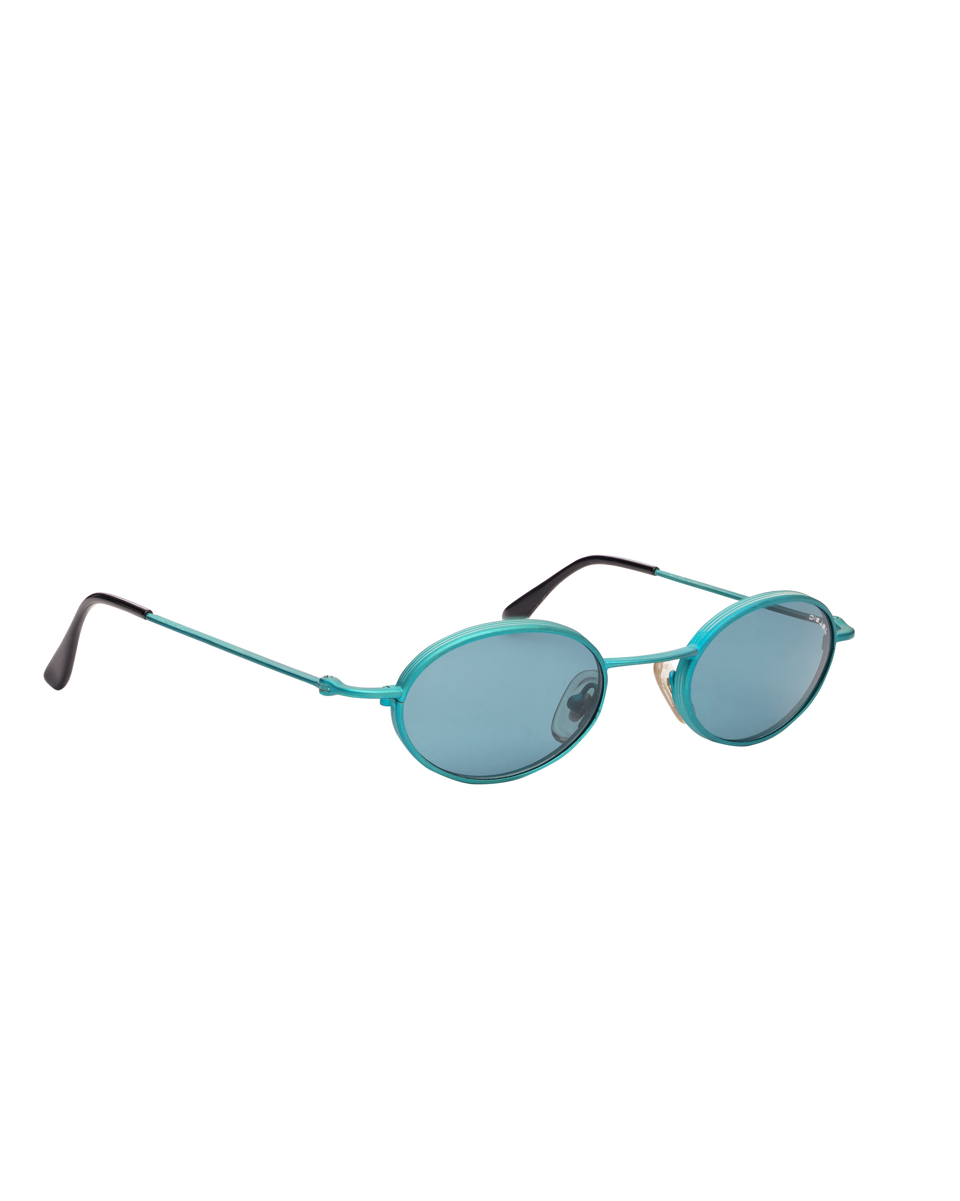 Diesel Diesel '90s Blue Oval Sunglasses Size ONE SIZE - 1 Thumbnail