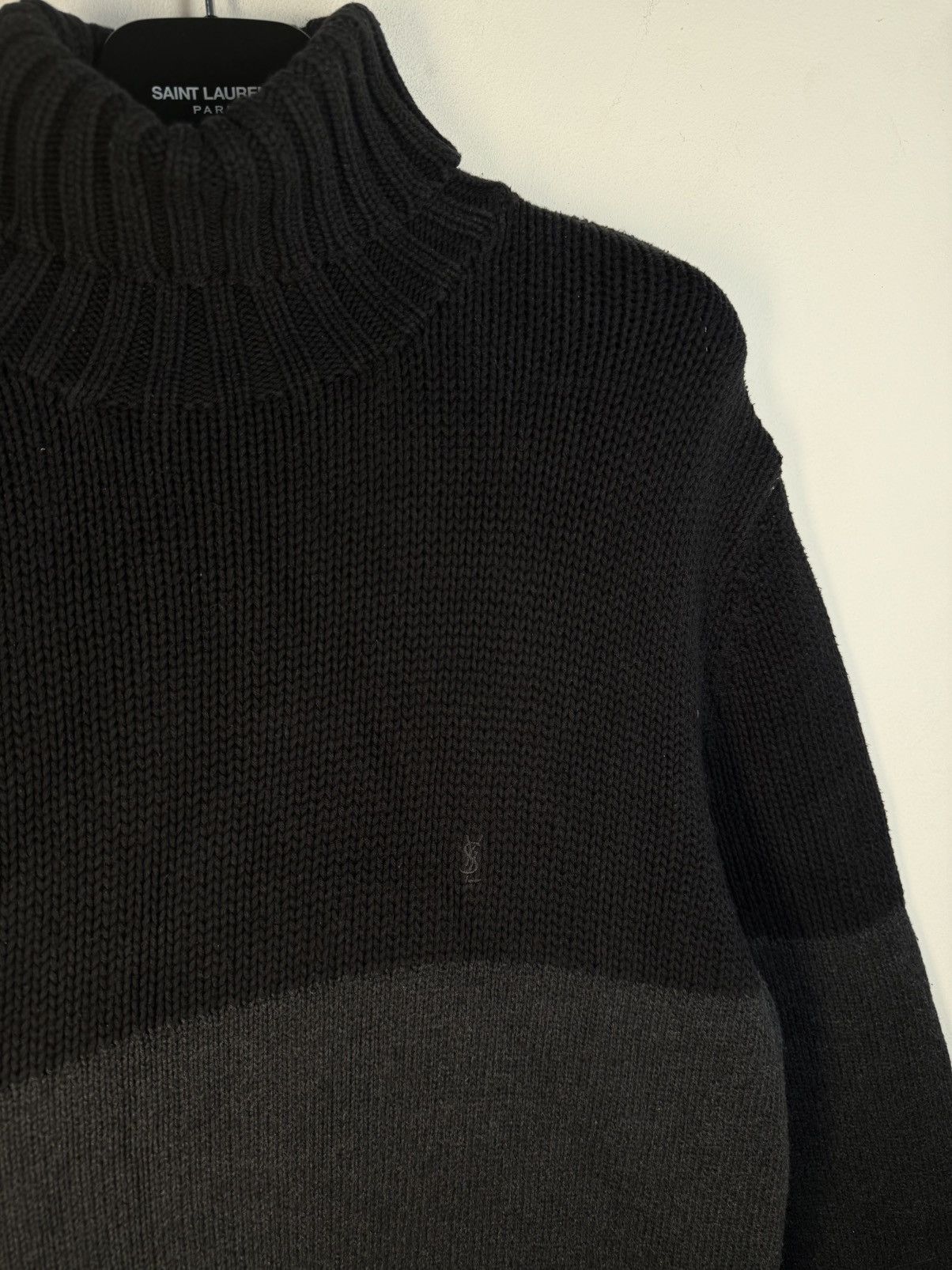 Vintage × Yves Saint Laurent Black YSL Sweater Turtleneck Knit
