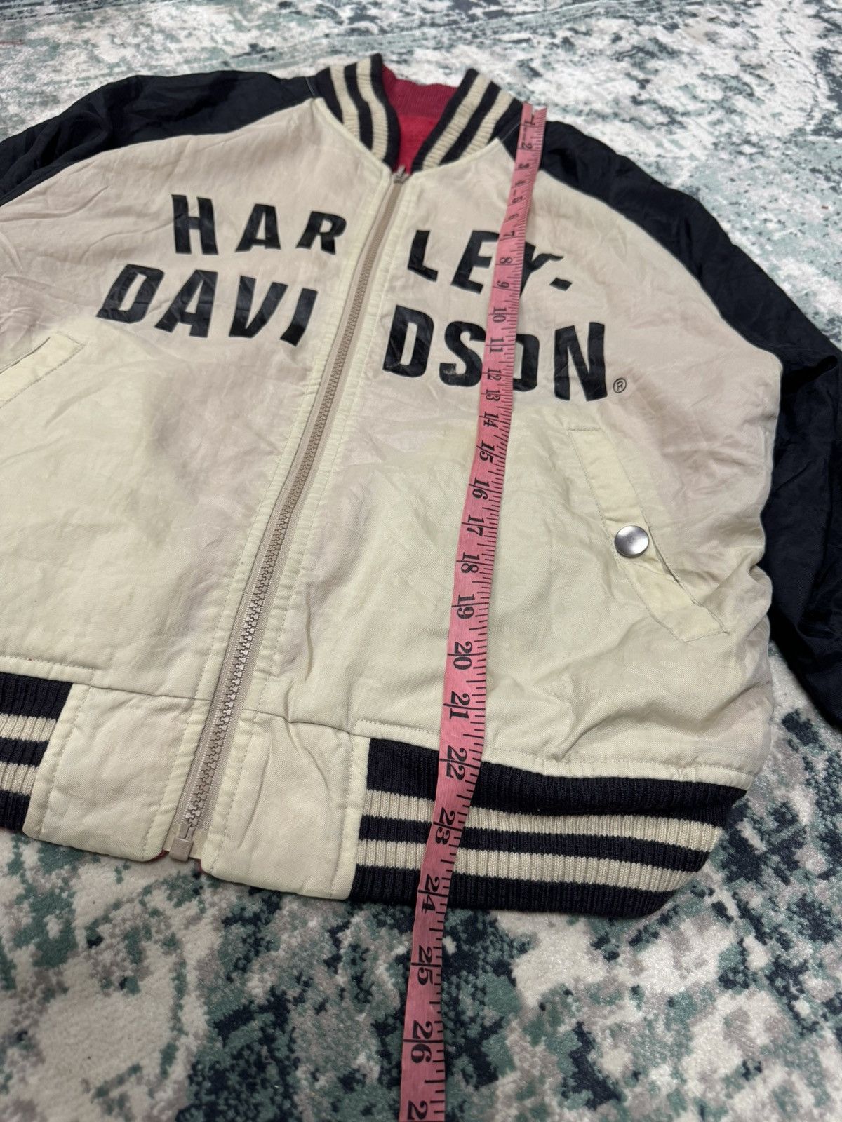 Harley Davidson × Vintage VINTAGE HARLEY DAVIDSON REVERSIBLE BOMBER JACKET Size US M / EU 48-50 / 2 - 3 Thumbnail