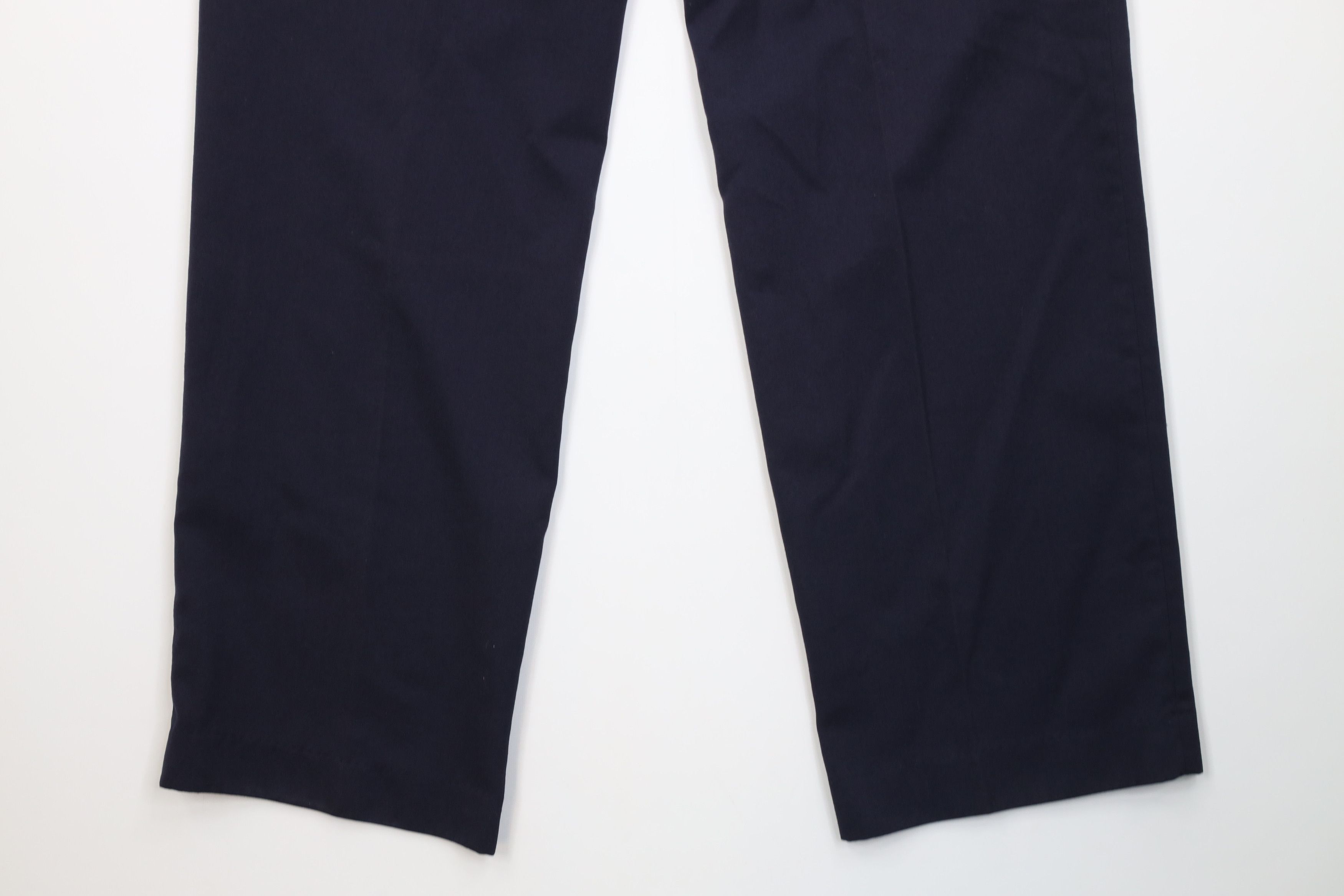 Vintage Vintage 90s Gabardine Knit Wide Leg Chino Pants Navy Blue Size US 32 / EU 48 - 13 Thumbnail