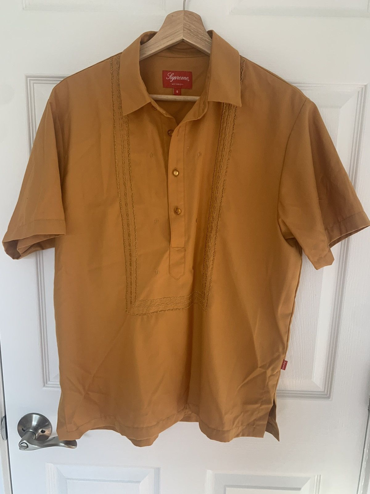 image of Supreme Indo Shirt in Gold, Men's (Size Small)