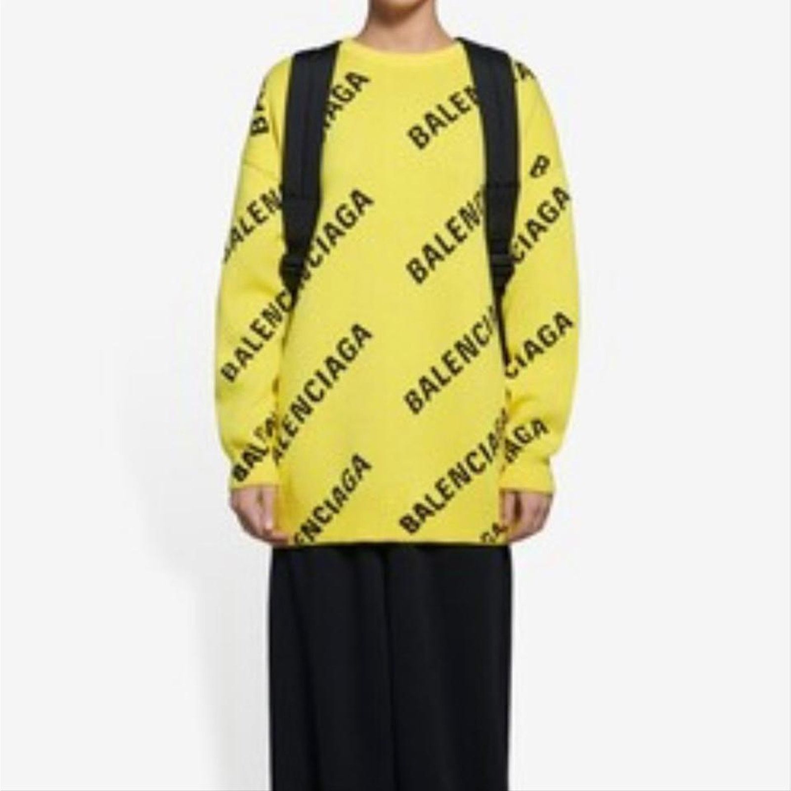 Balenciaga logo intarsia oversized sweater Size XS / US 0-2 / IT 36-38 - 9 Thumbnail