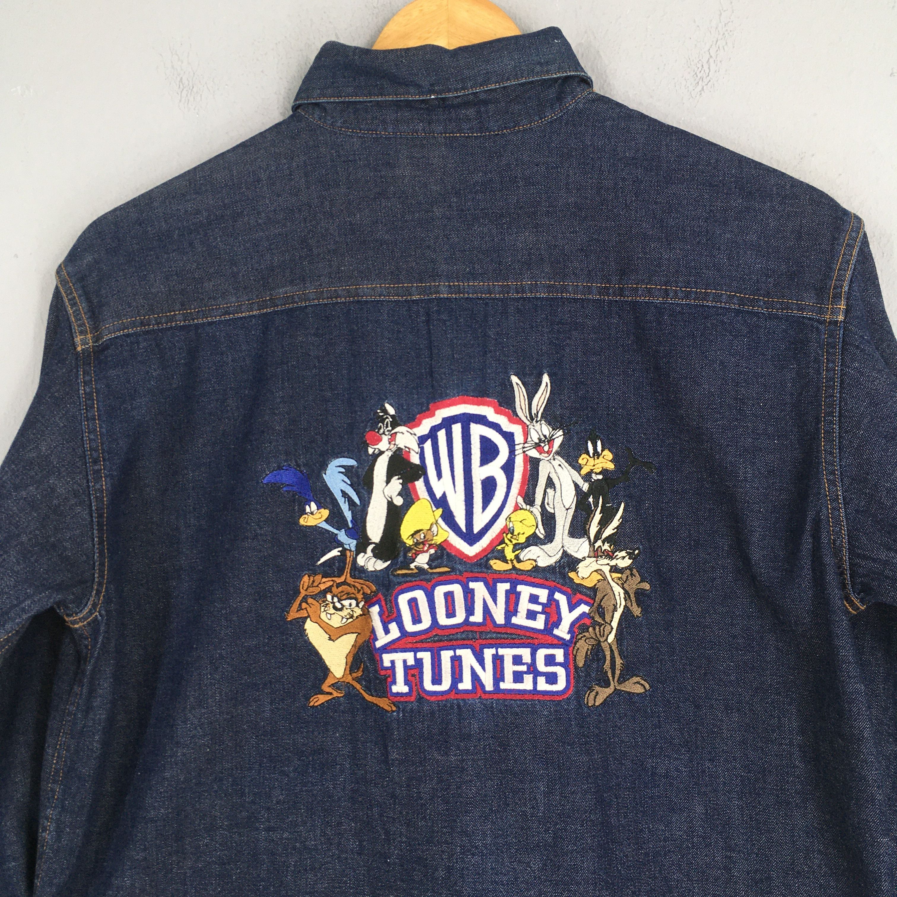 Warner Bros Vintage 90s Looney Tunes Warner Bros Studio Denim Medium Size US M / EU 48-50 / 2 - 8 Thumbnail