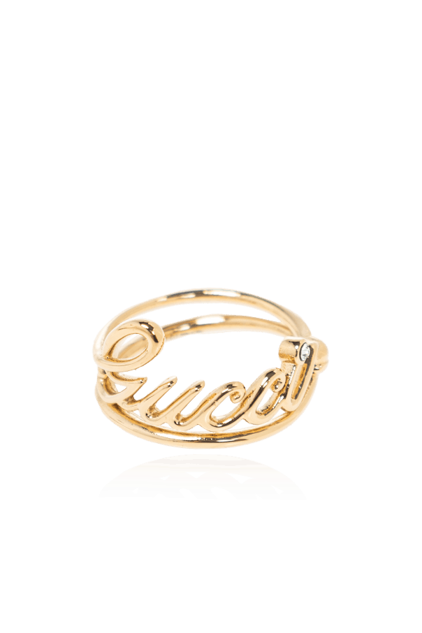 Gucci oc11z0126 Size: XS / Gucci Script Wide Ring in Gold Size ONE SIZE - 1 Thumbnail